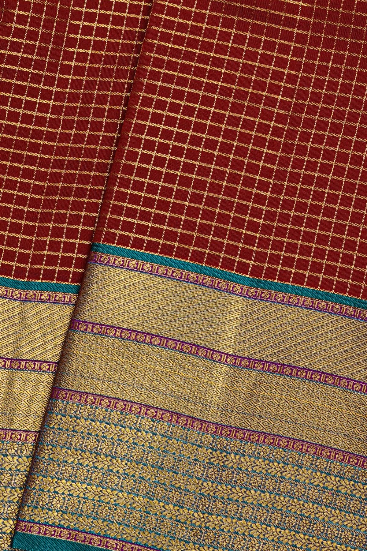 Kancheepuram Silk Maroon Saree