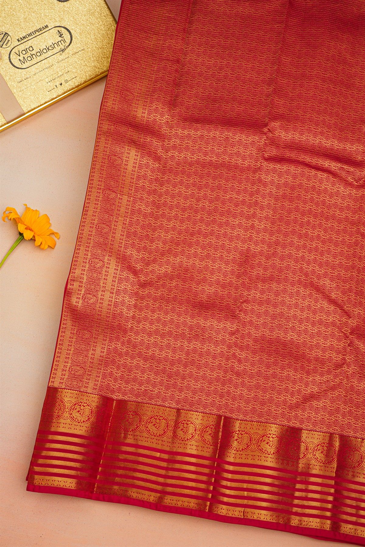 Kancheepuram Silk Rani Pink Saree