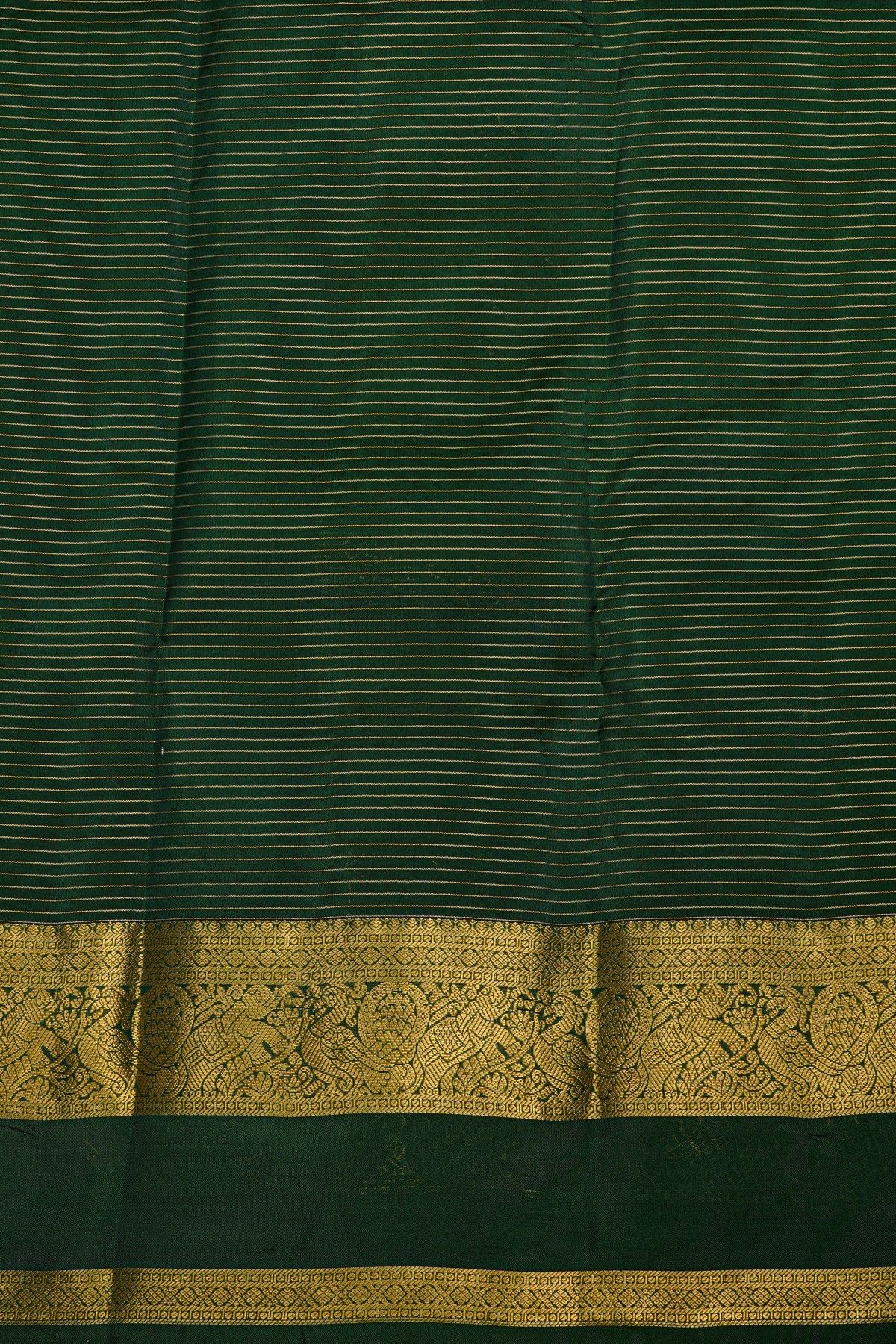 Kancheepuram Silk Bottle Green Saree