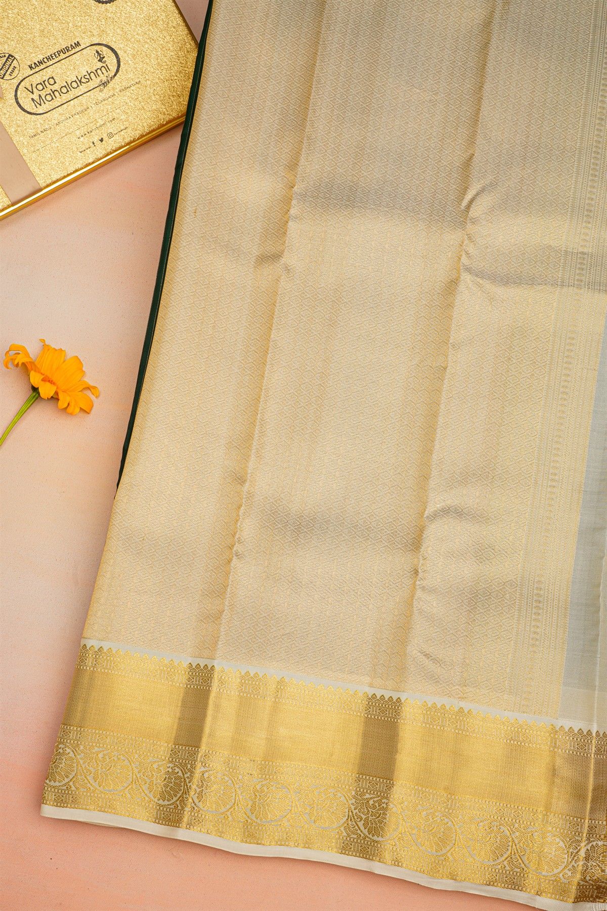 Kancheepuram Silk Bottle Green Saree