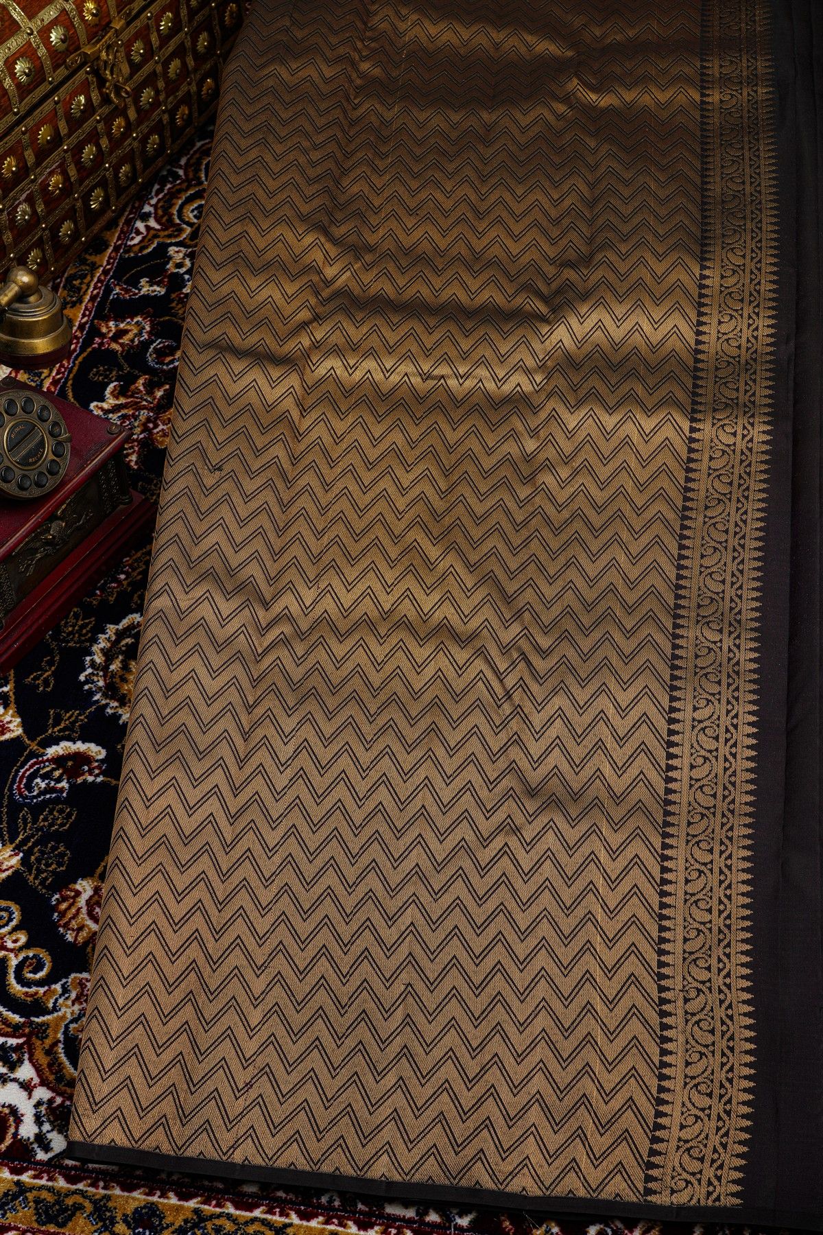 Kancheepuram Silk Lime Yellow Saree