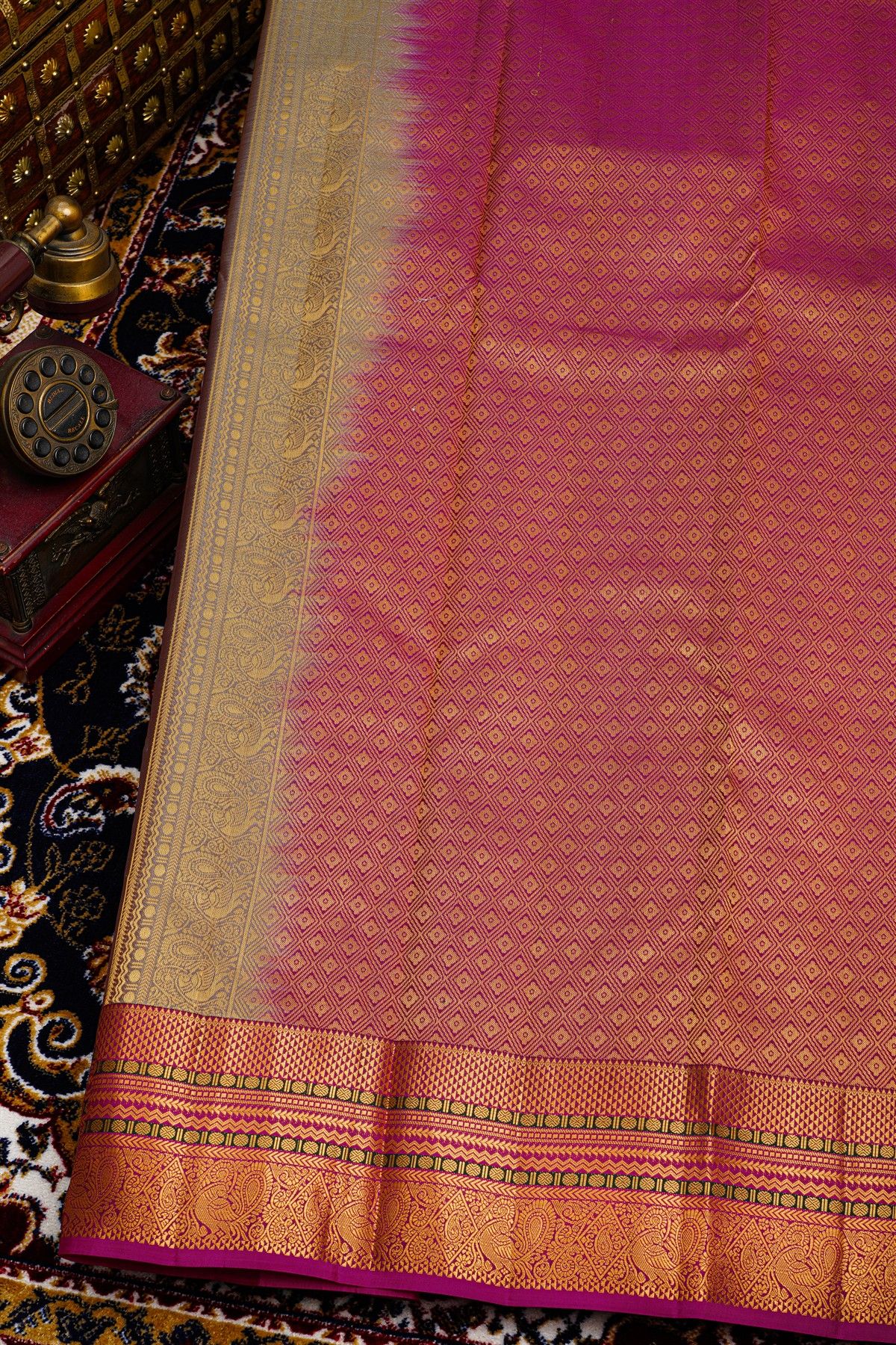 Kancheepuram Silk Grey Saree