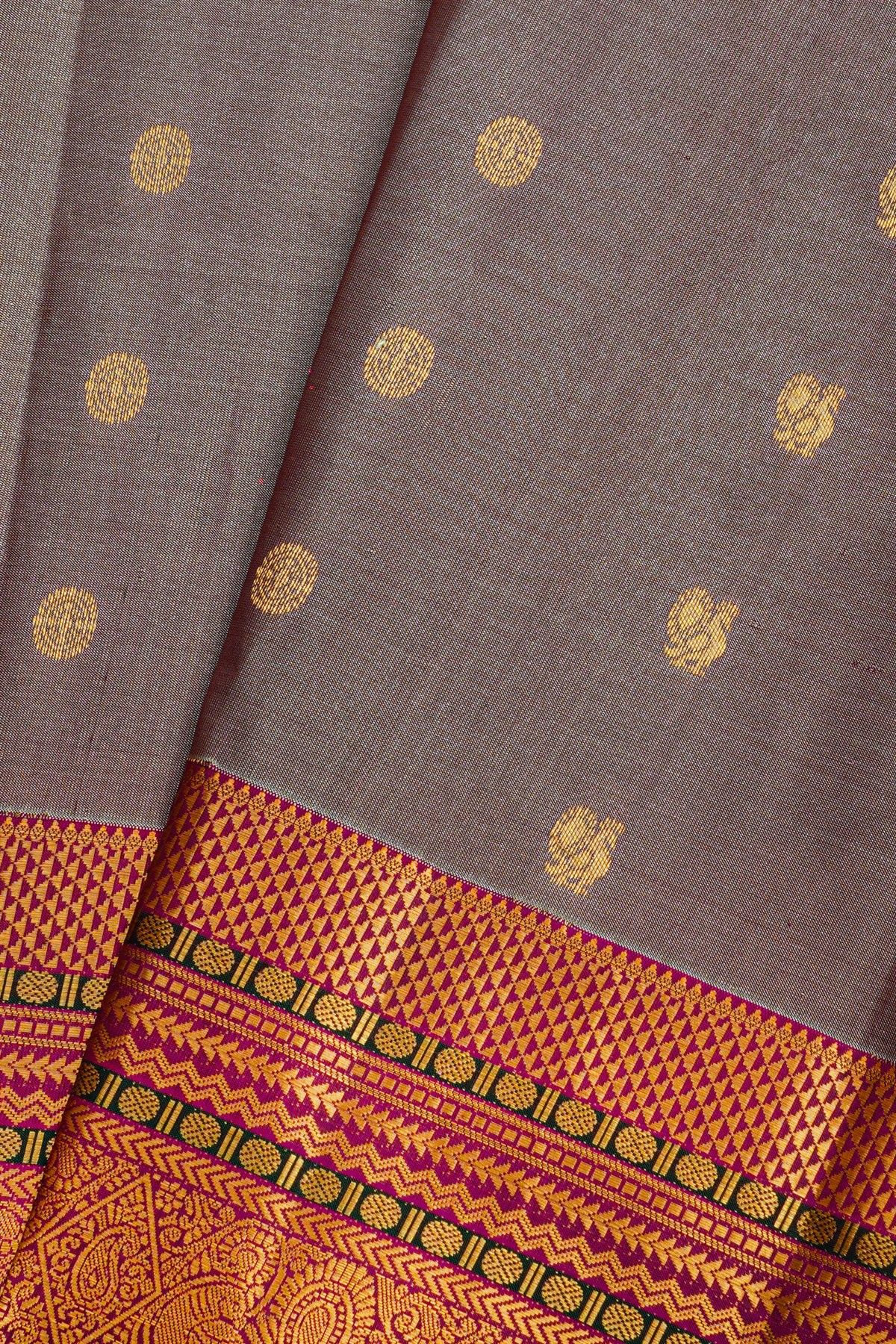Kancheepuram Silk Grey Saree