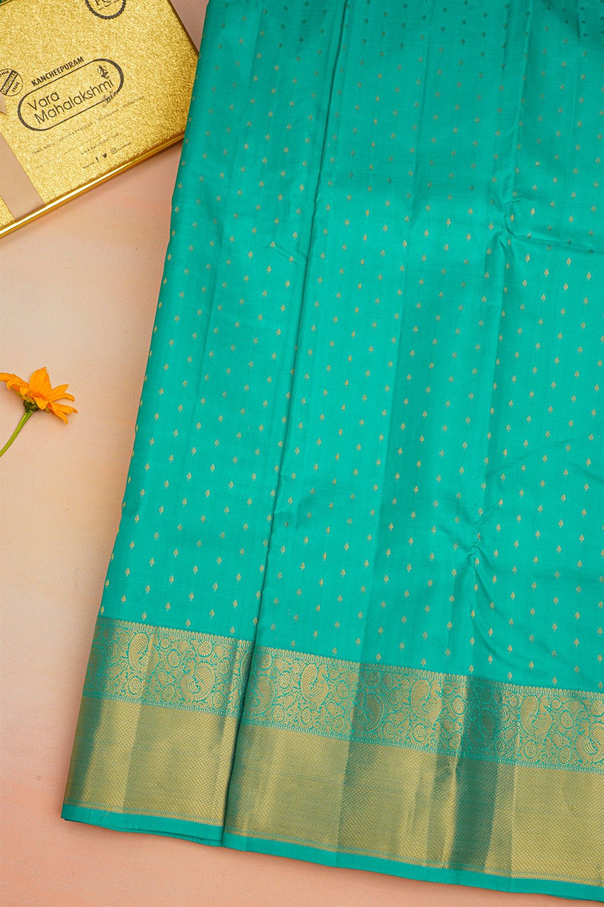 Kancheepuram Silk Sky Blue Saree
