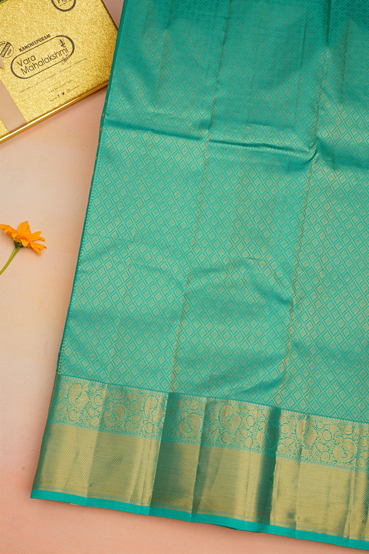 Kancheepuram Silk Sky Blue Saree