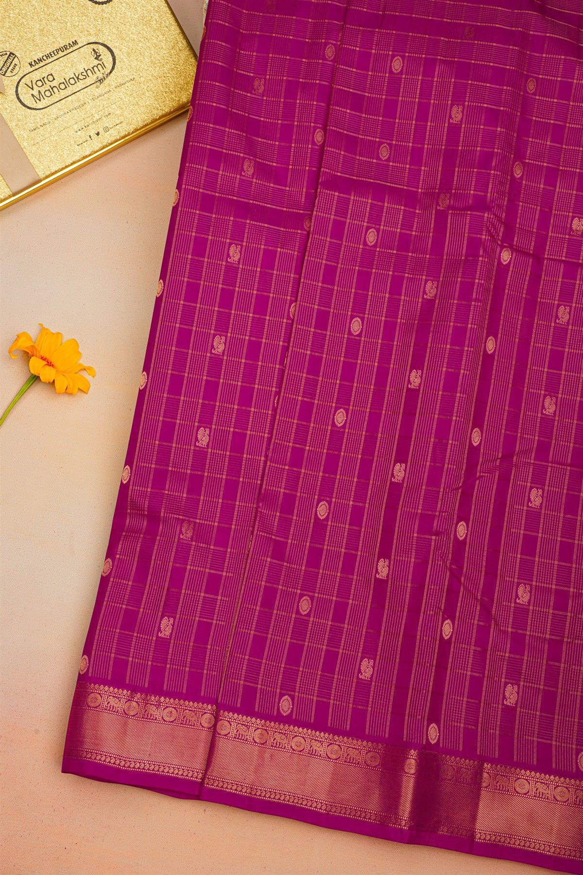 Kancheepuram Silk Purple Saree
