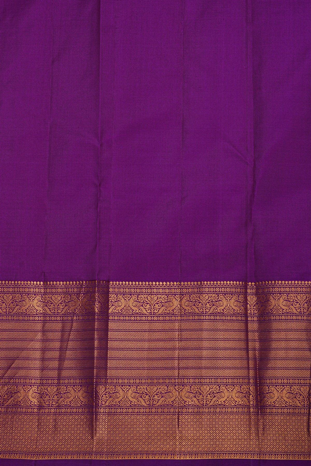 Kancheepuram Silk Dark Purple Saree