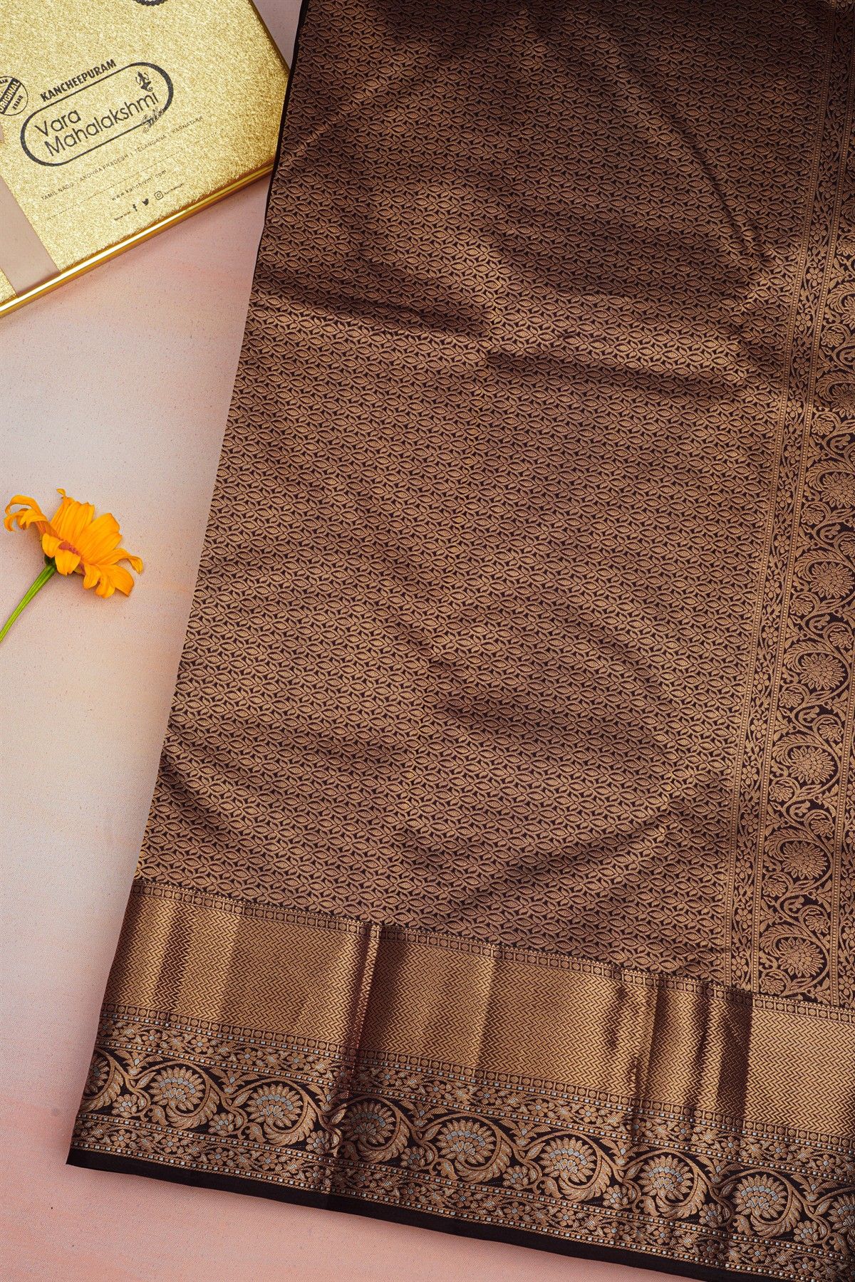 Kancheepuram Silk Dark Purple Saree
