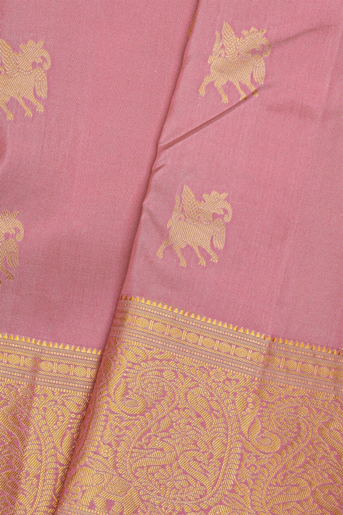 Kancheepuram Silk Baby Pink Saree