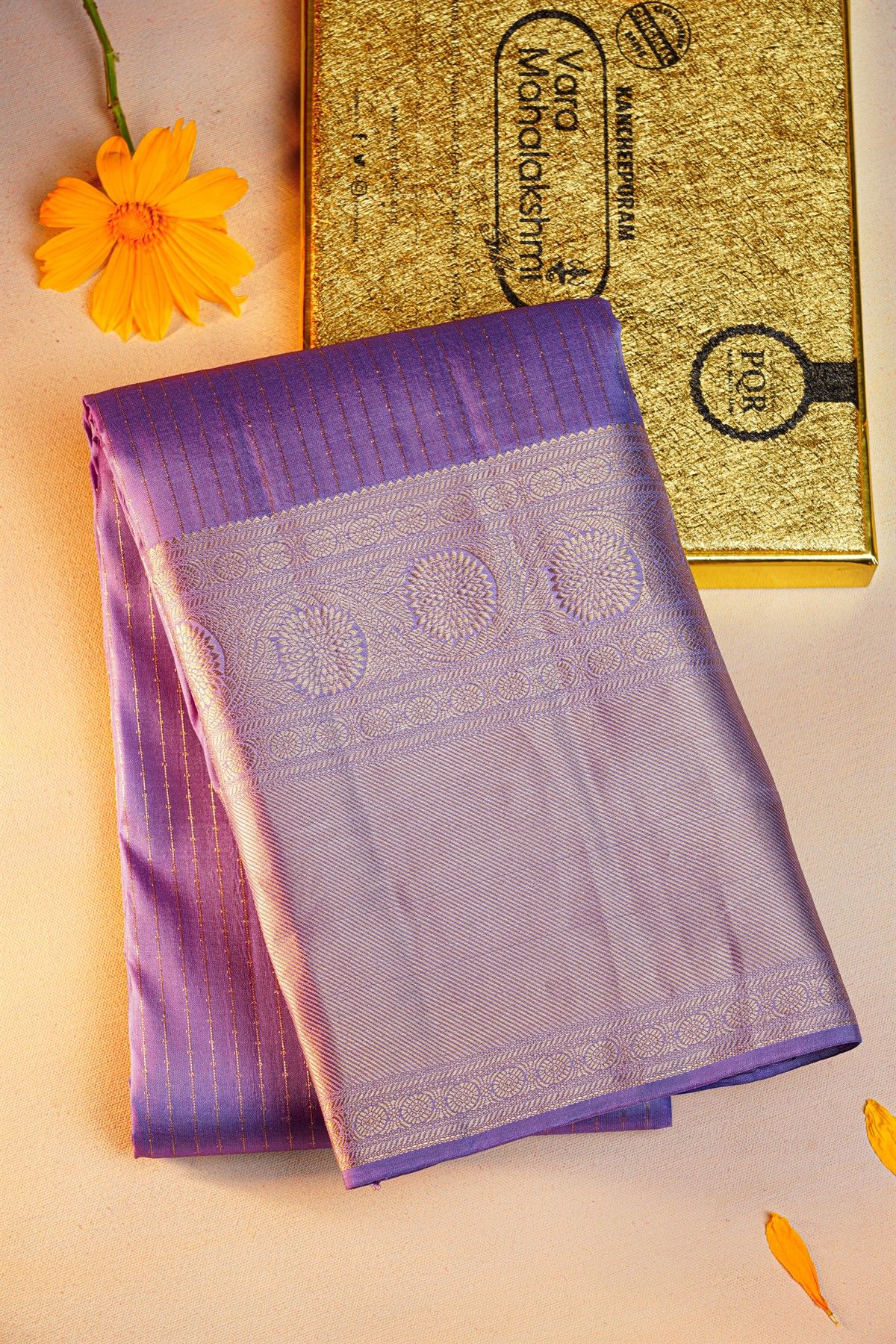 Kancheepuram Silk Lilac Saree