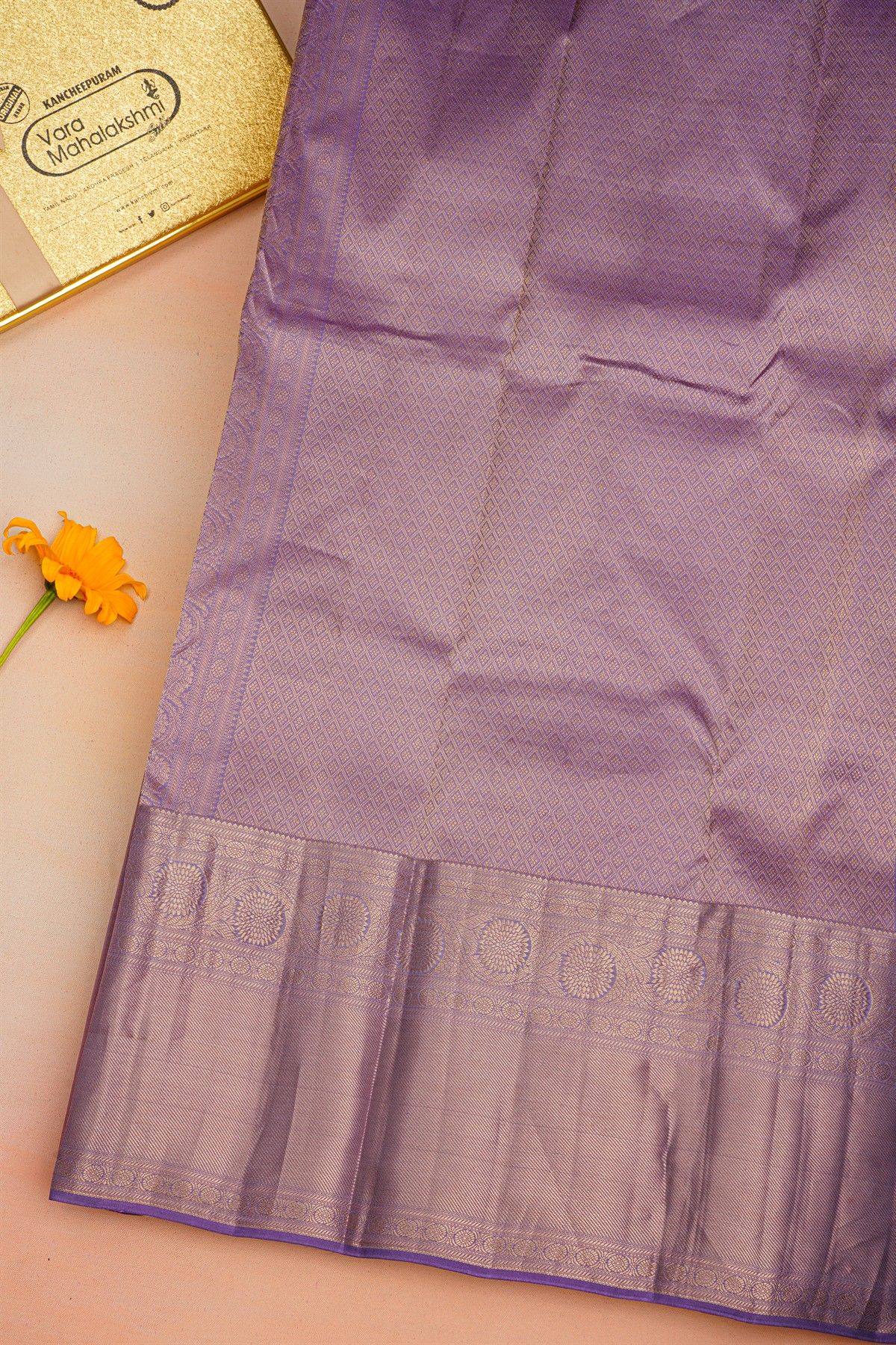 Kancheepuram Silk Lilac Saree
