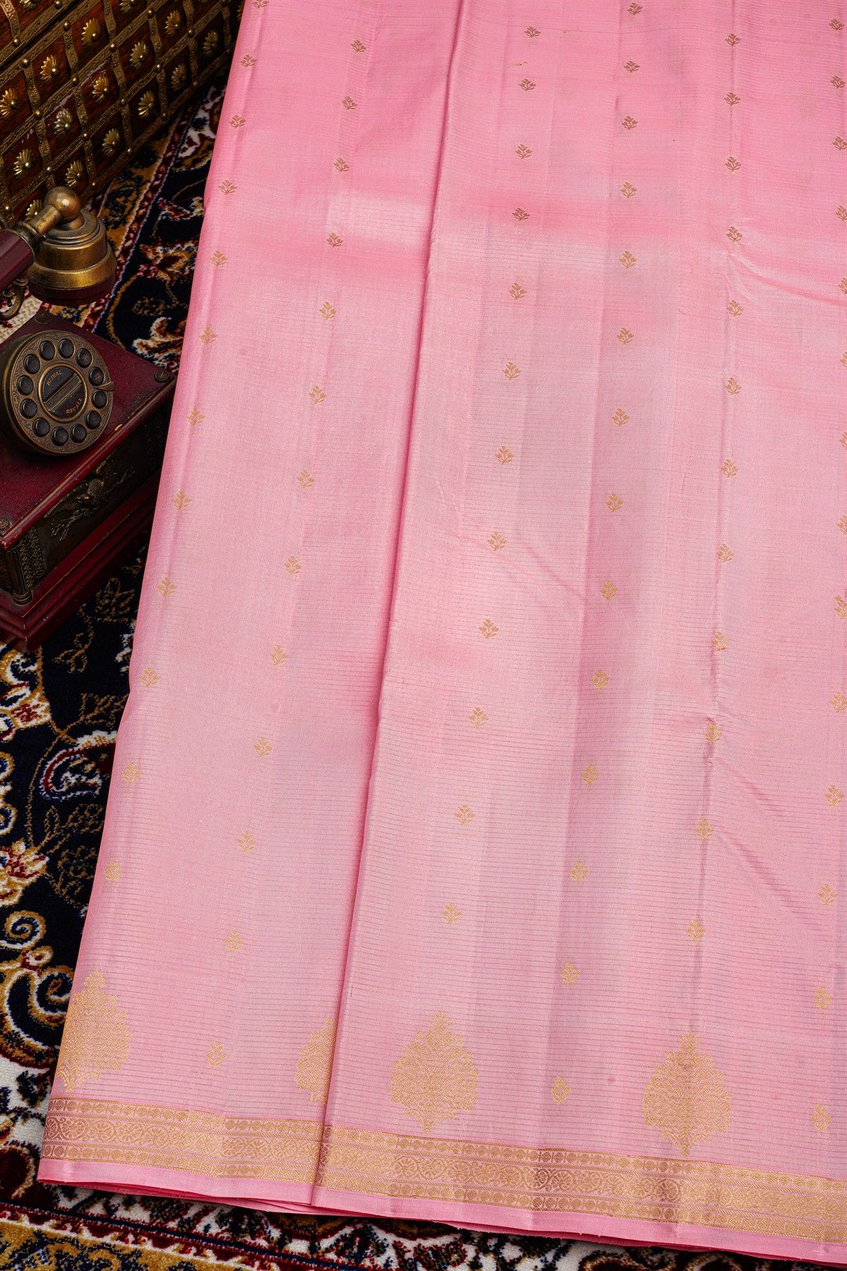 Kancheepuram Silk Baby Pink Saree