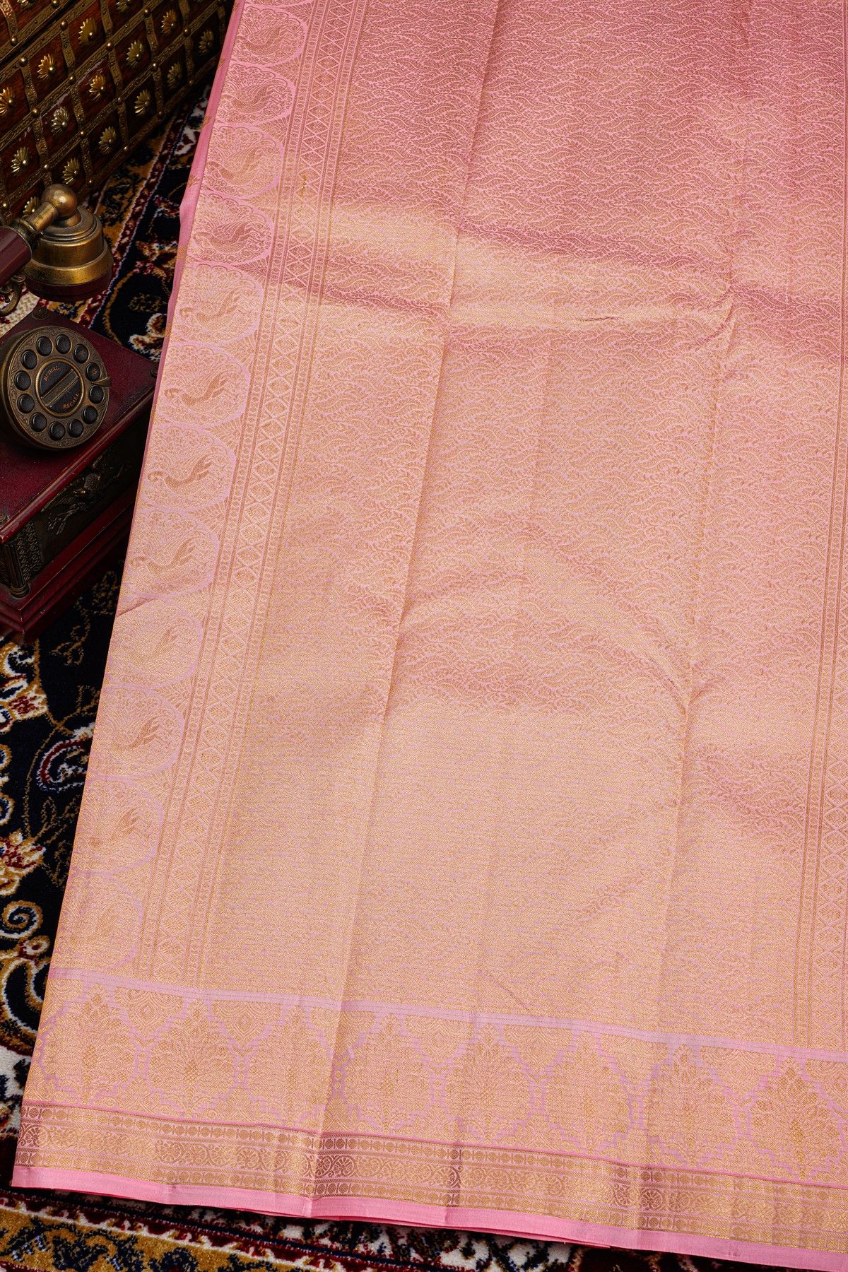 Kancheepuram Silk Baby Pink Saree