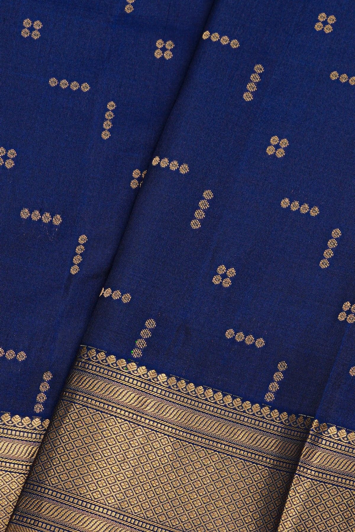 Kancheepuram Silk Navy Blue Saree