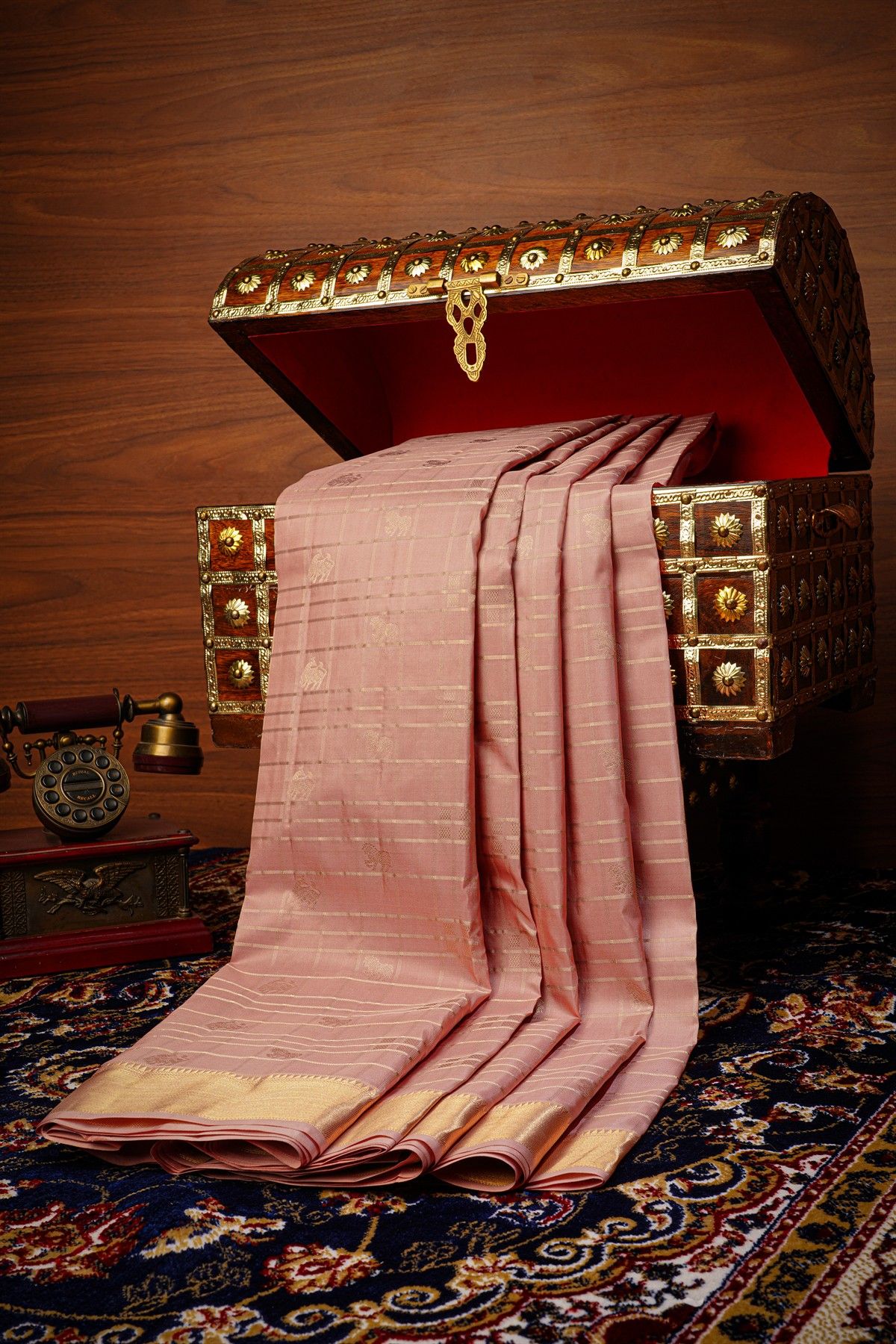 Kancheepuram Silk Onion Pink Saree