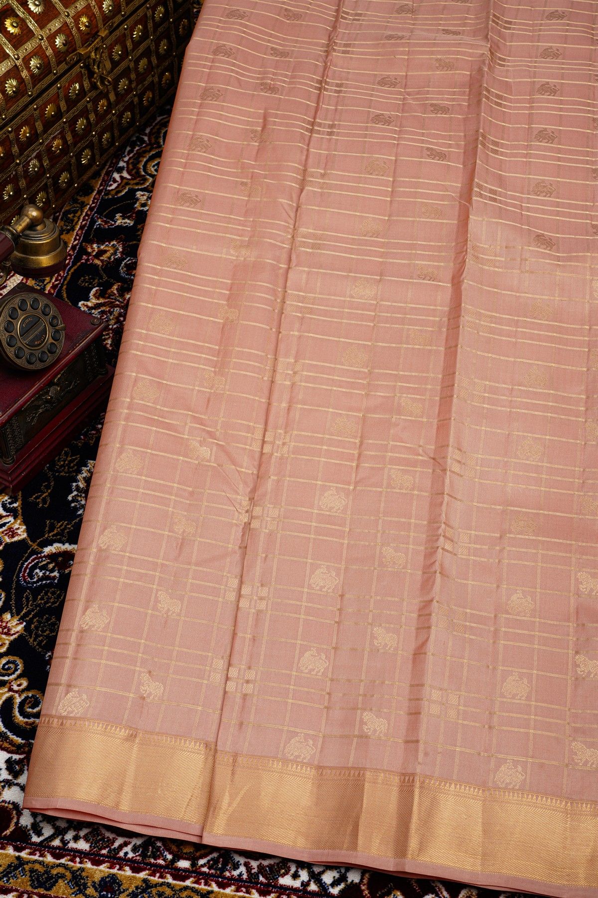 Kancheepuram Silk Onion Pink Saree