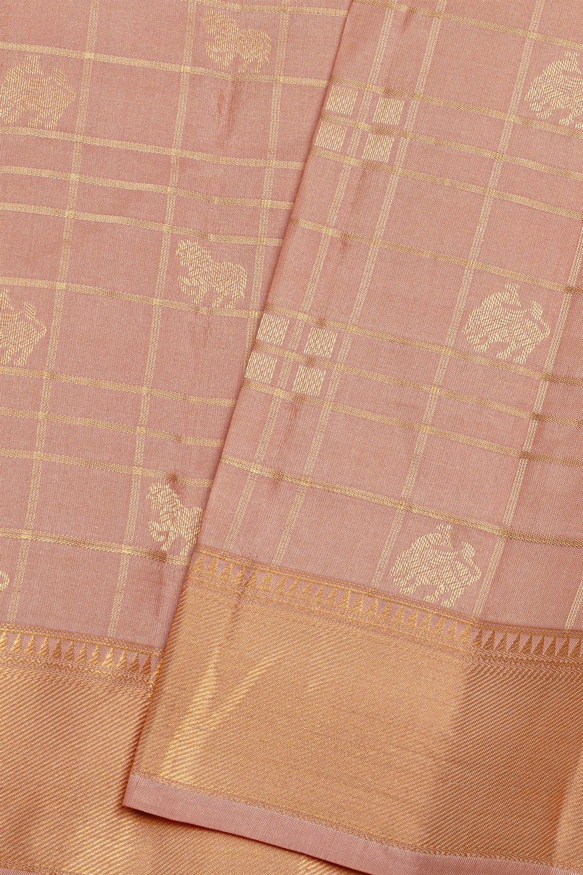 Kancheepuram Silk Onion Pink Saree
