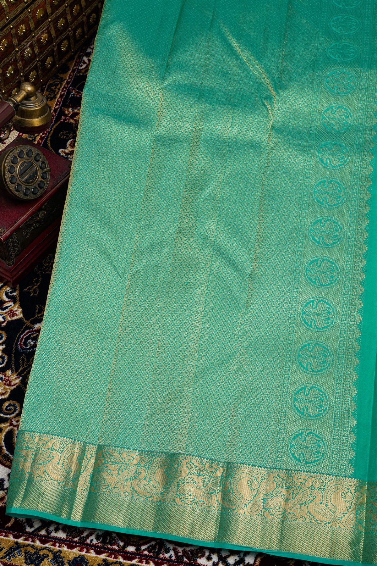Kancheepuram Silk Sky Blue Saree