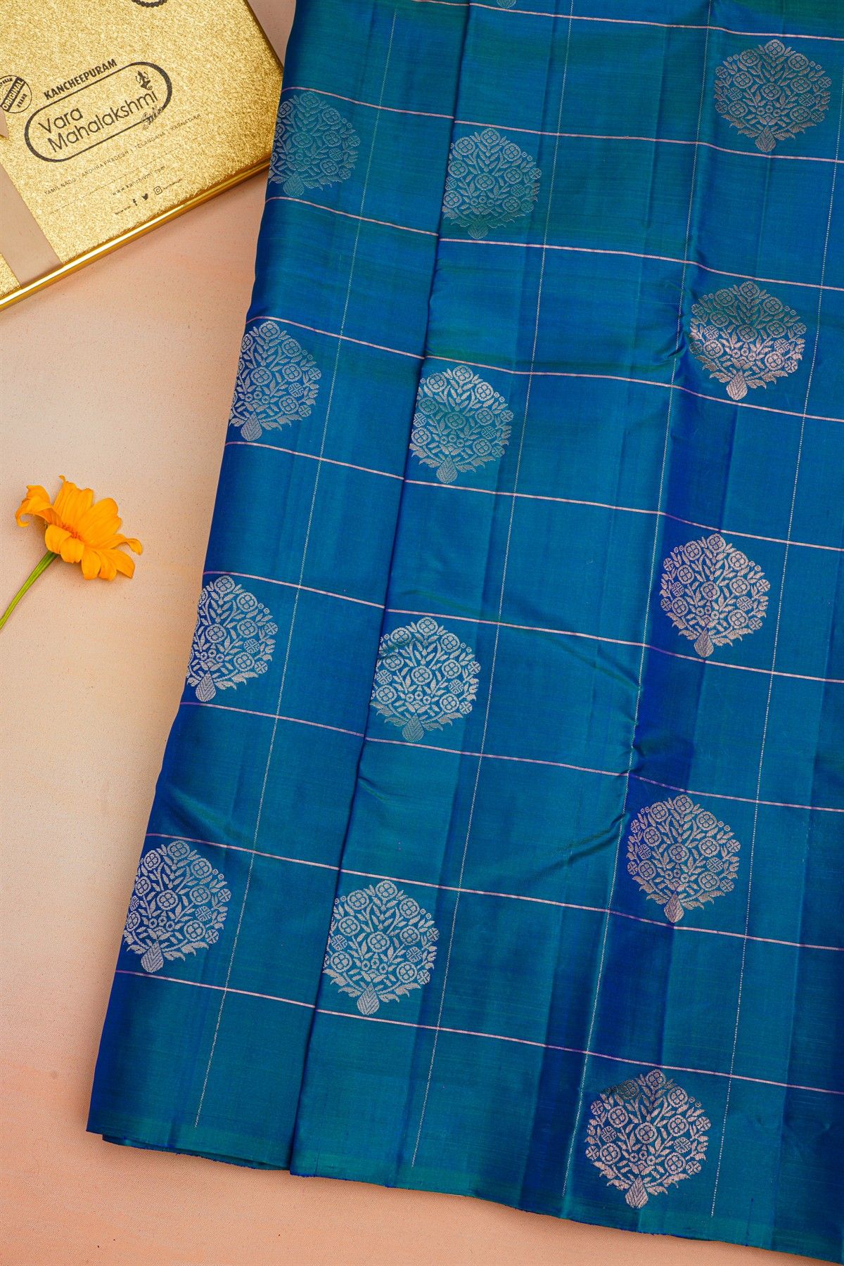 Kancheepuram Silk Blue Saree