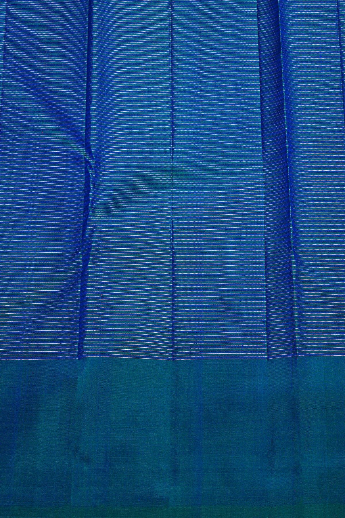 Kancheepuram Silk Peacock Blue Saree