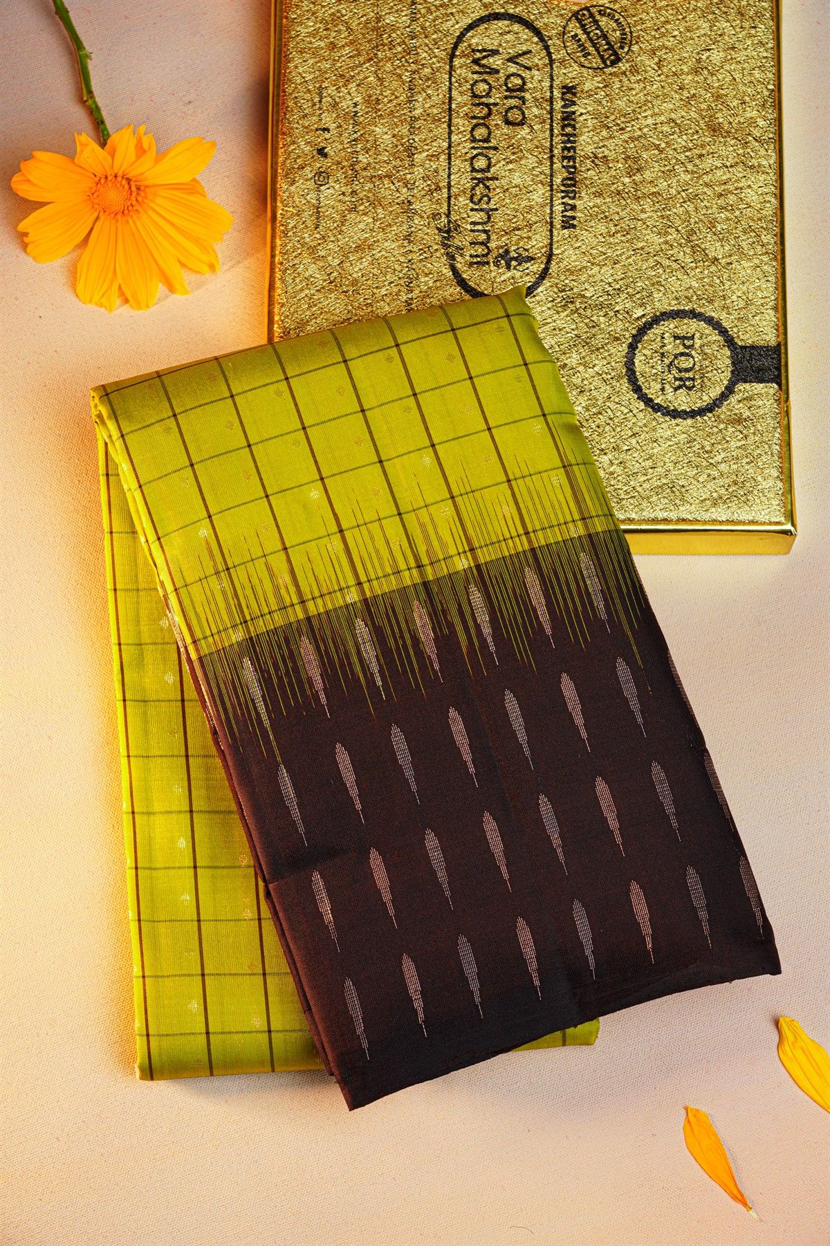 Kancheepuram Silk Parrot Green Saree