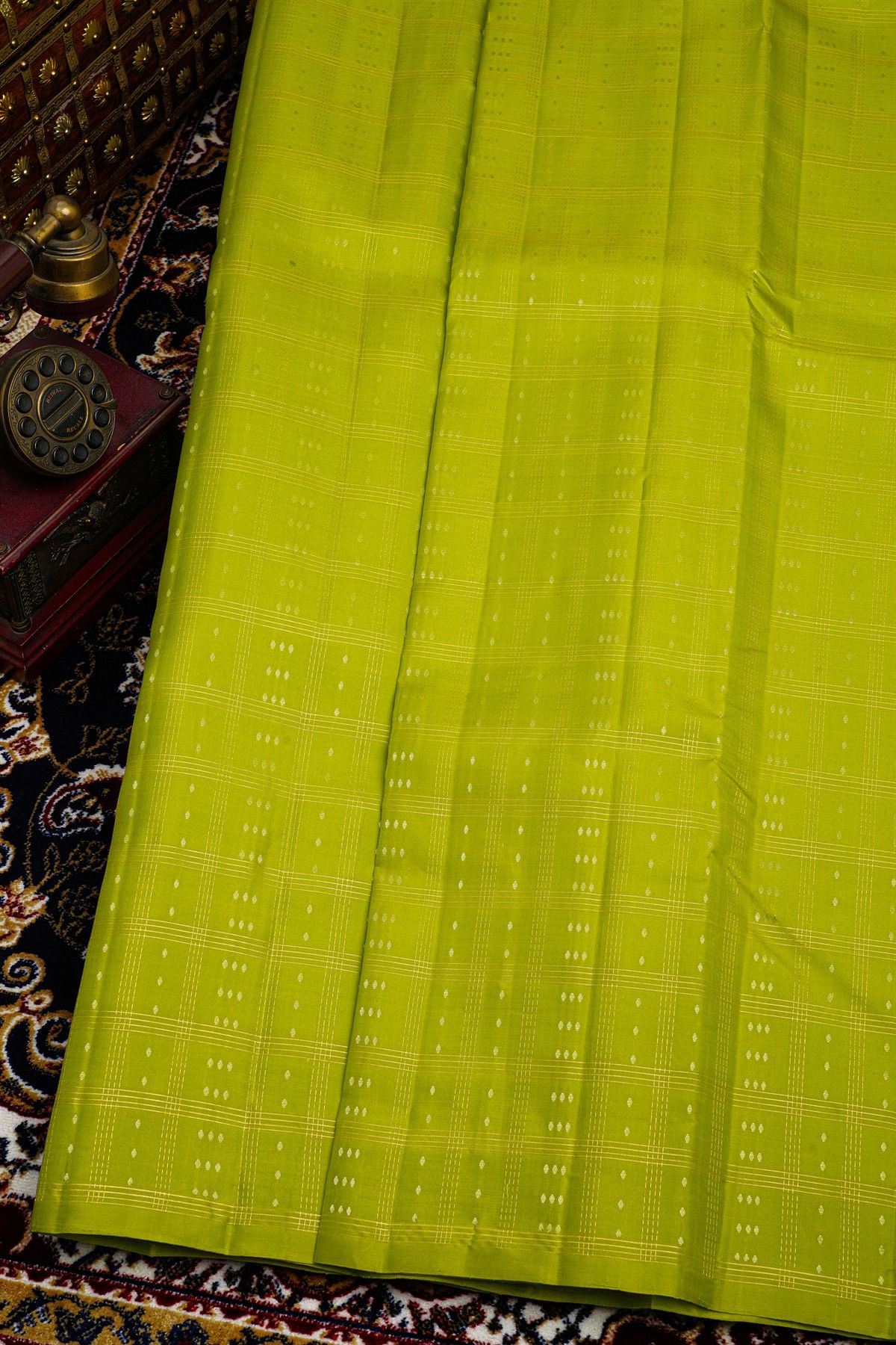 Kancheepuram Silk Parrot Green Saree