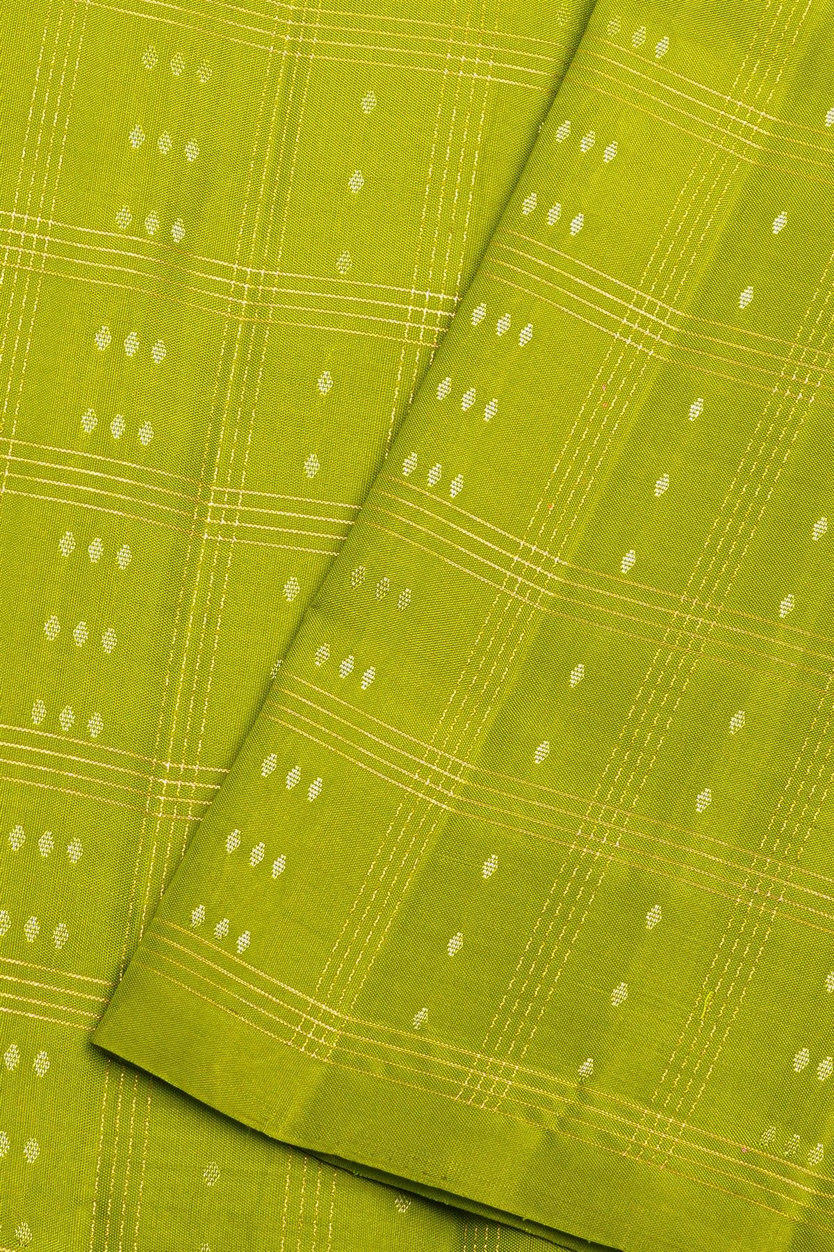 Kancheepuram Silk Parrot Green Saree