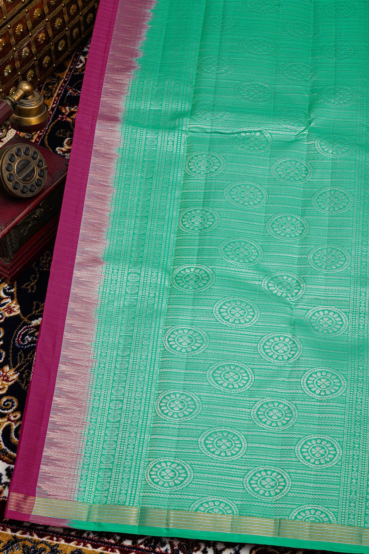 Kancheepuram Silk Magenta Saree