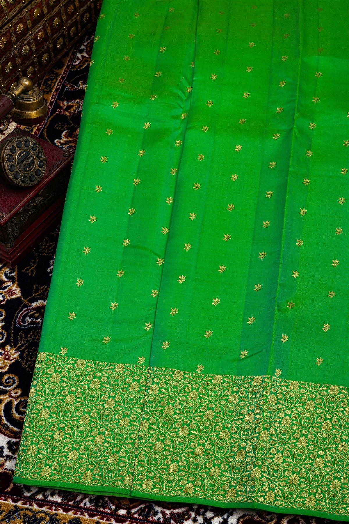 Kancheepuram Silk Green Saree