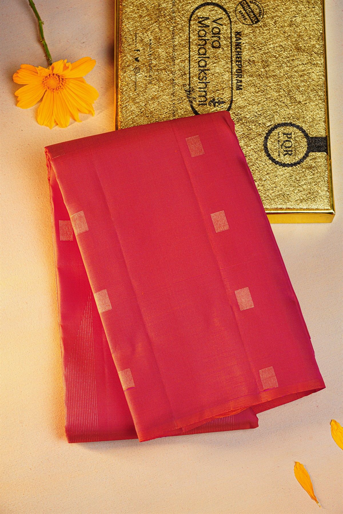 Kancheepuram Silk Rani Pink Saree