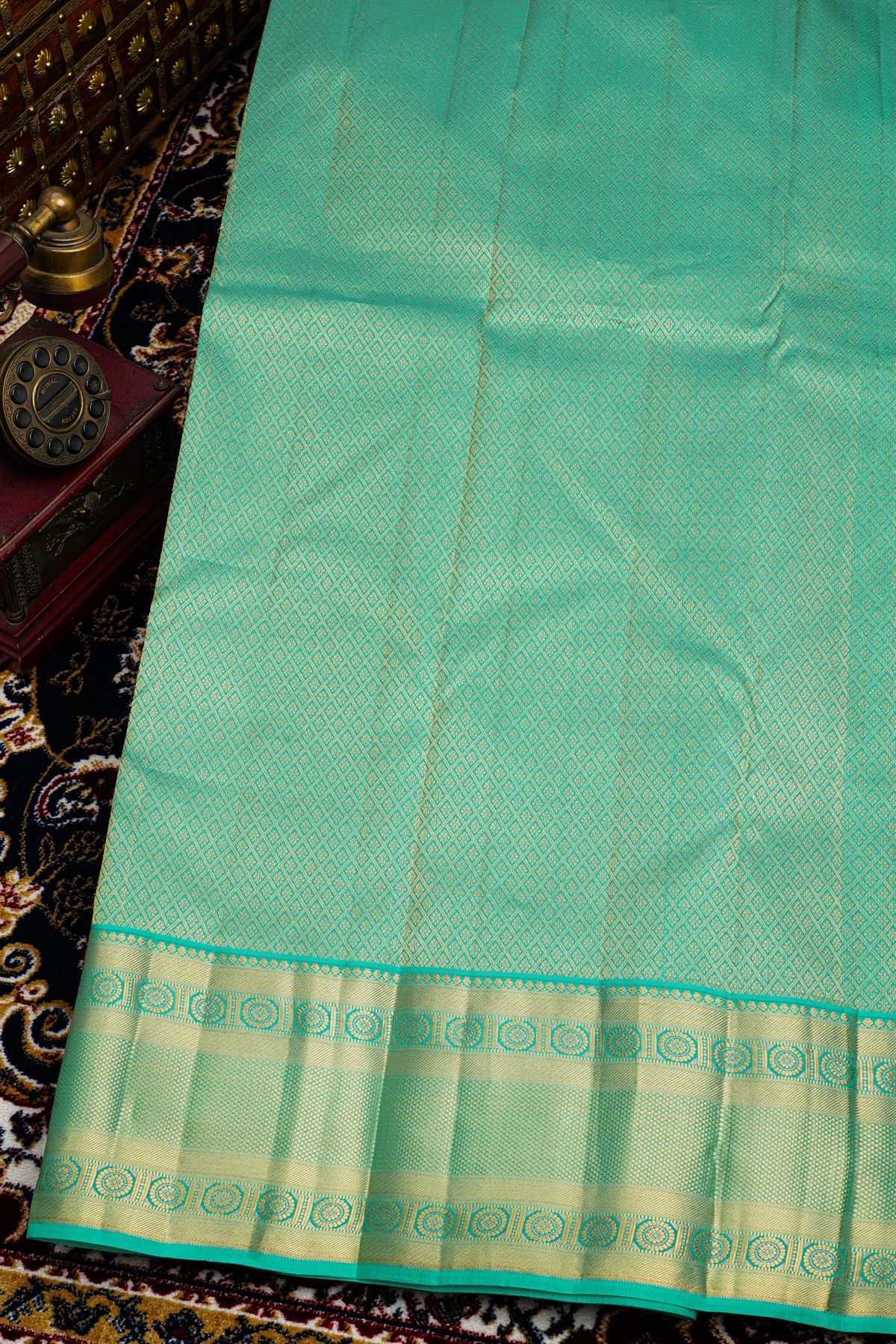 Kancheepuram Silk Sky Blue Saree