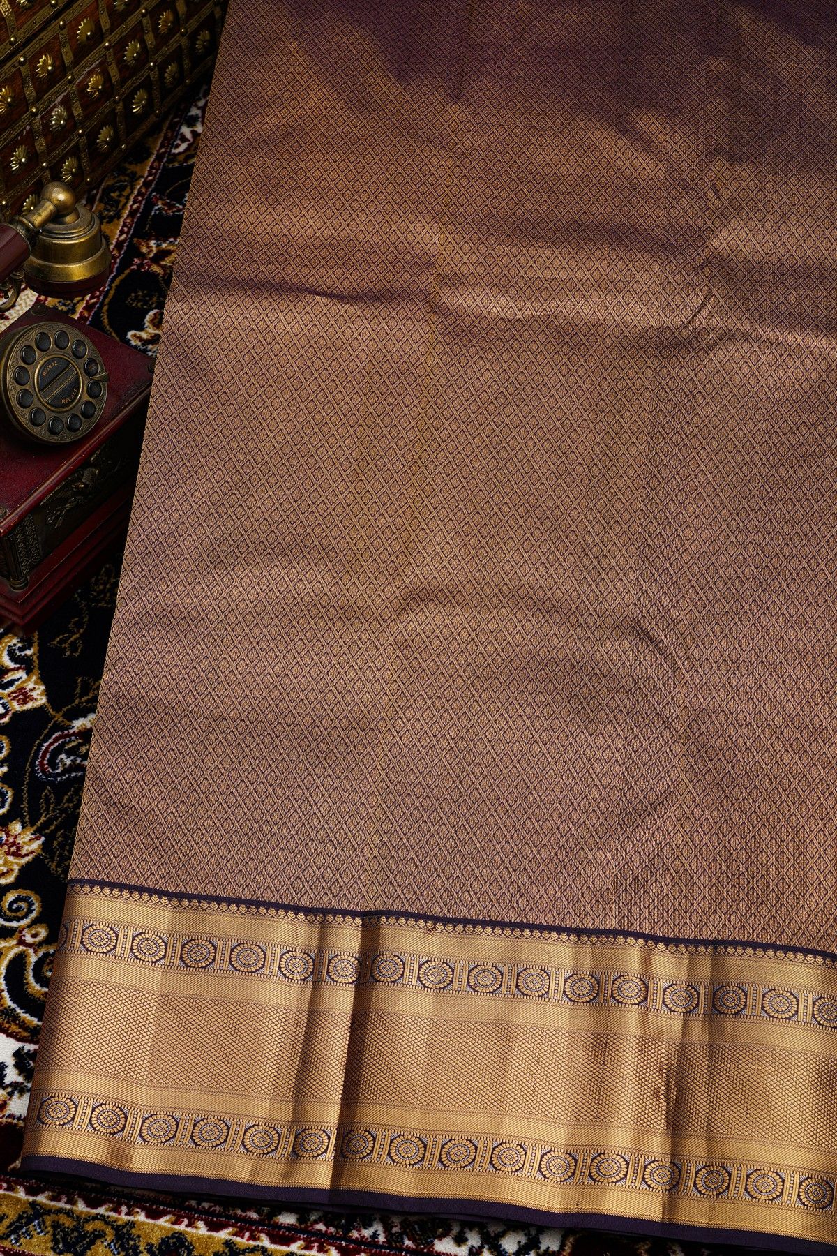 Kancheepuram Silk Navy Blue Saree