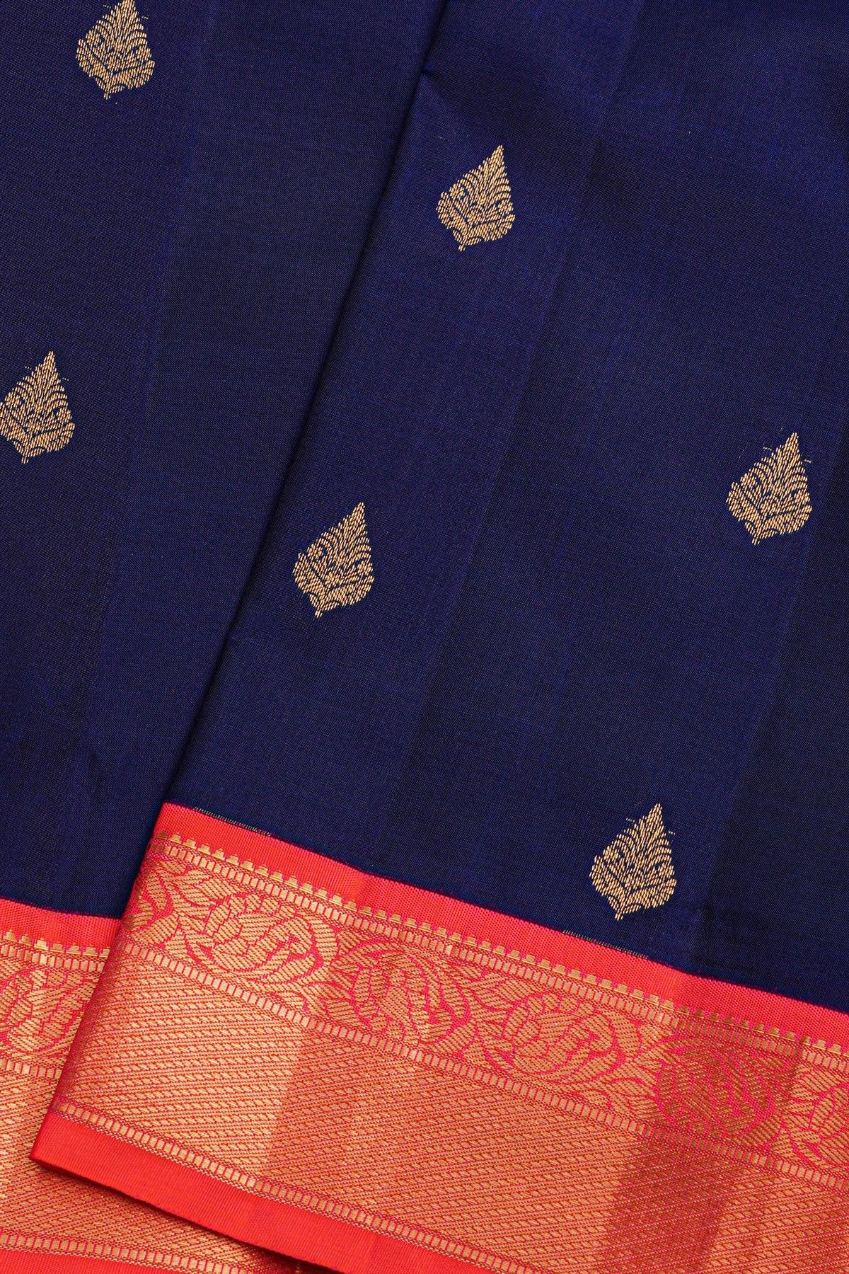 Kancheepuram Silk Navy Blue Saree