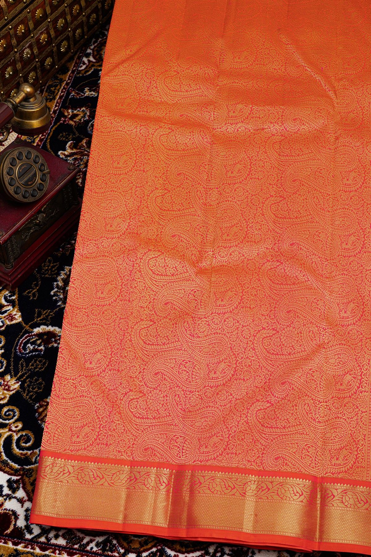 Kancheepuram Silk Yellow Saree