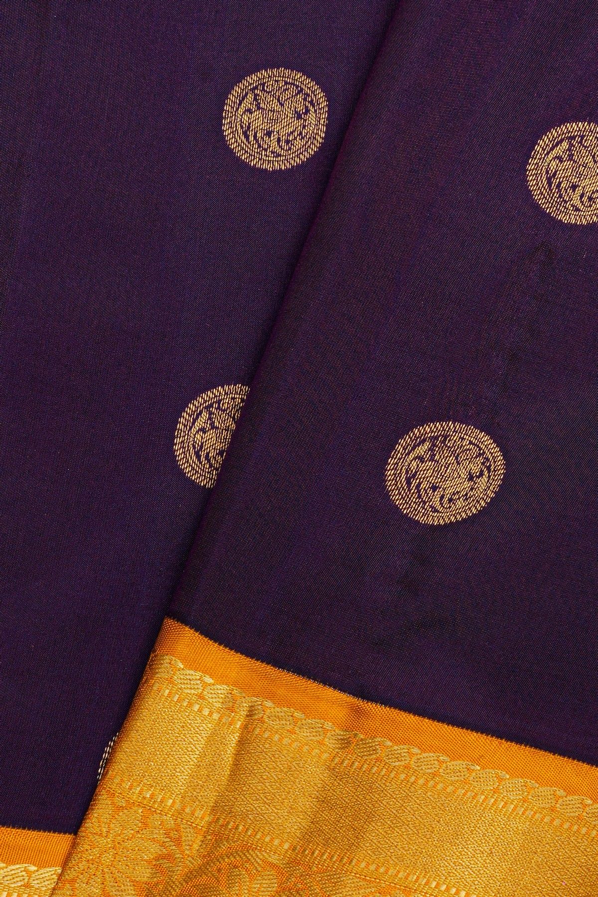 Kancheepuram Silk Navy Blue Saree
