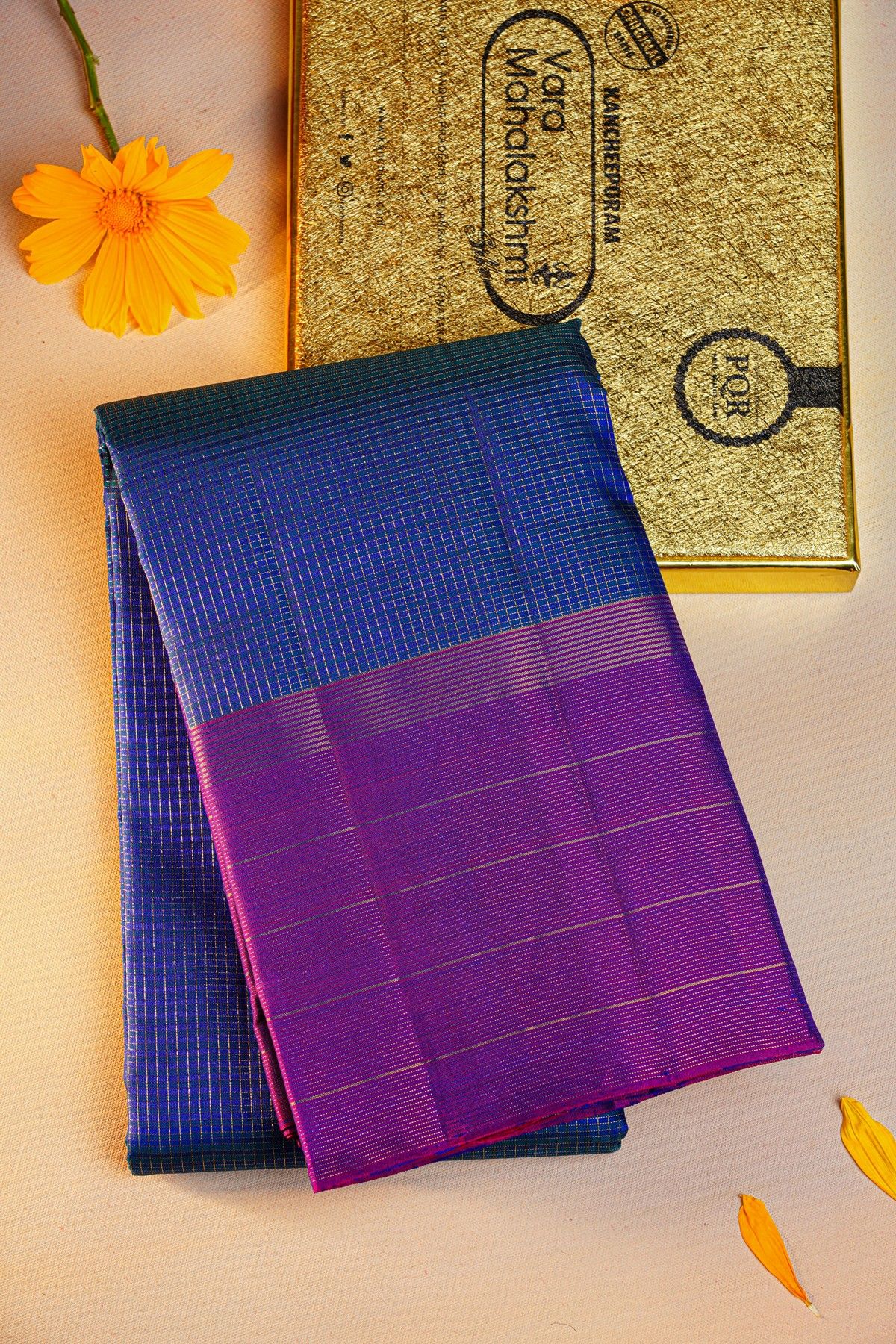 Kancheepuram Silk Royal Blue Saree