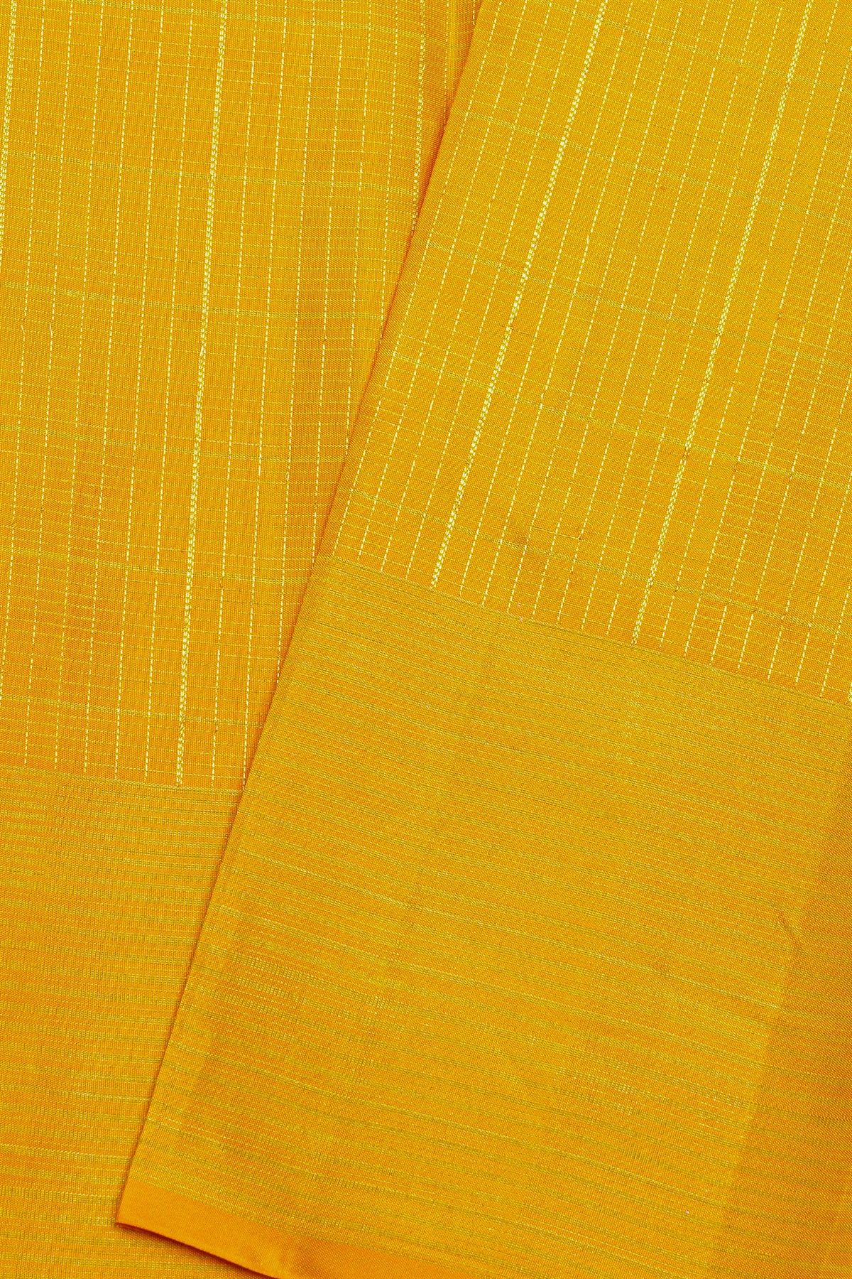 Kancheepuram Silk Mustard Saree