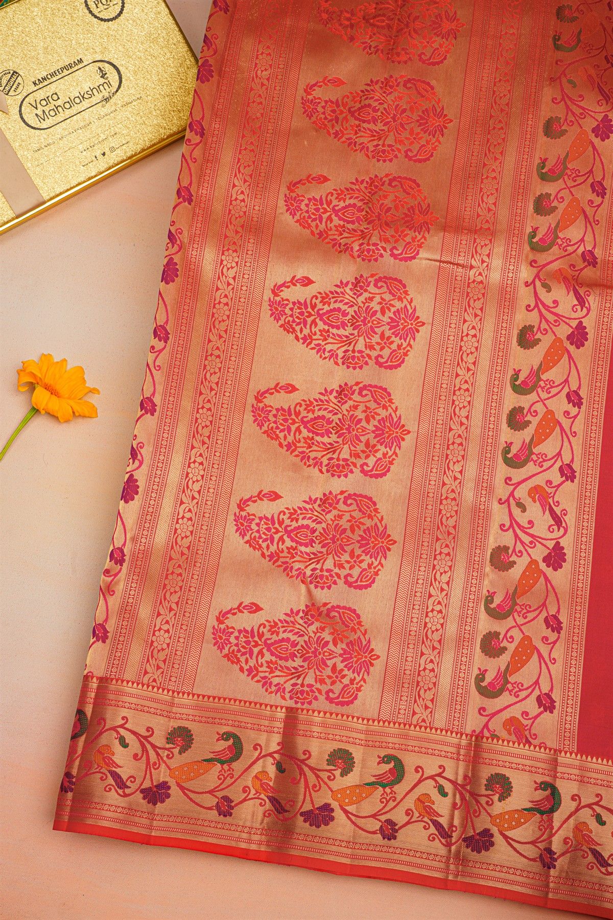 Kancheepuram Silk Navy Blue Saree