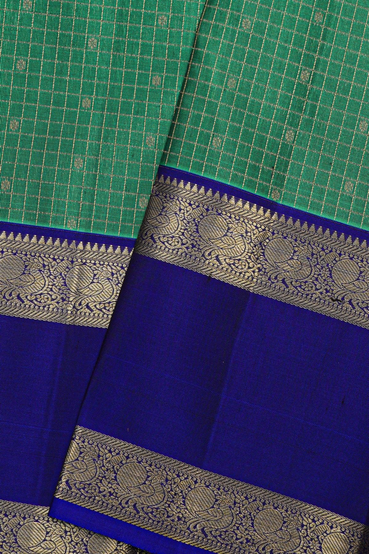Kancheepuram Silk Peacock Green Saree