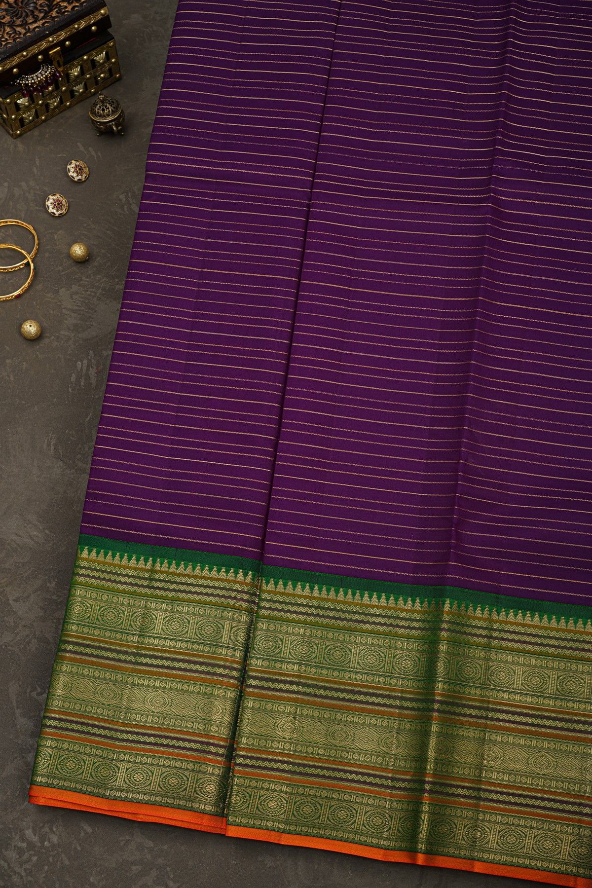Kancheepuram Silk Purple Saree