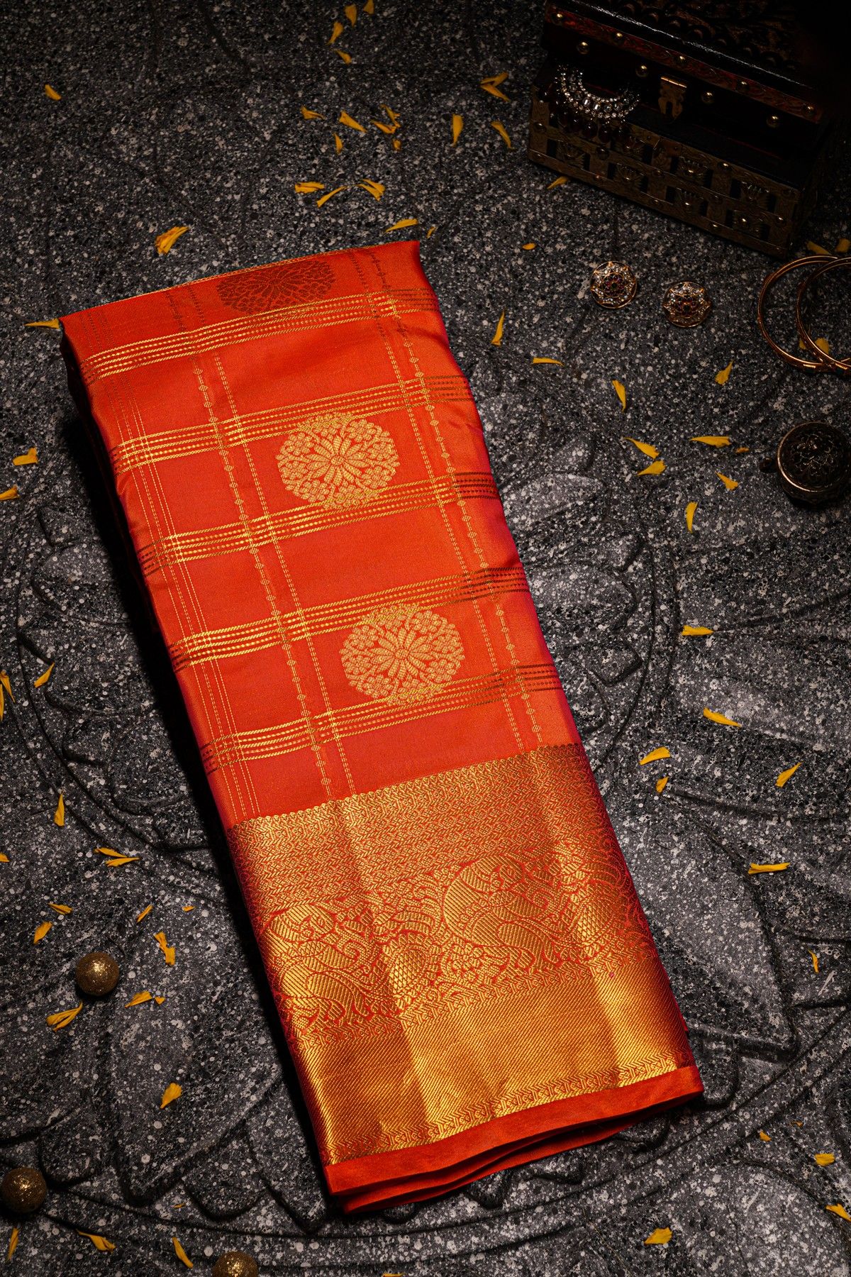 Kancheepuram Silk Dual Colour Saree