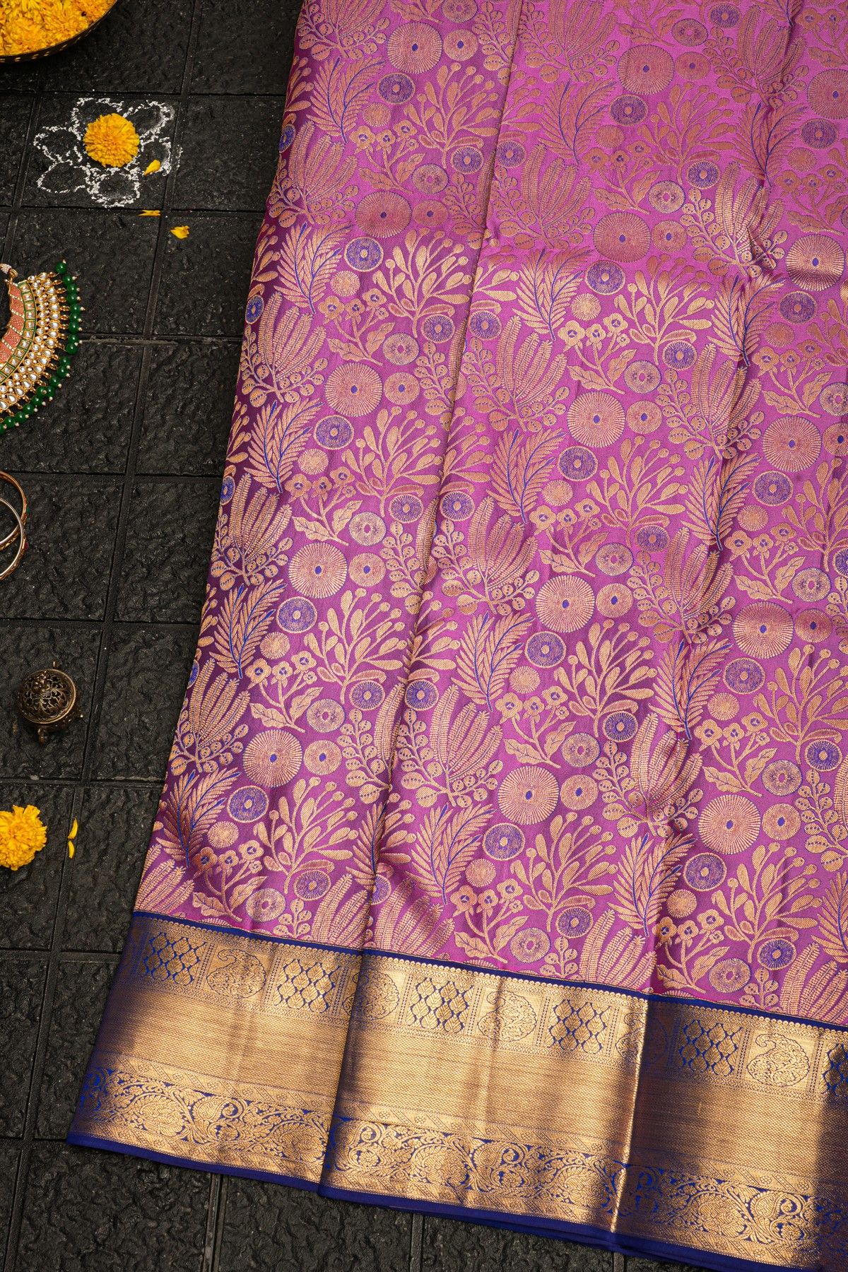 Kancheepuram Silk Purple Saree