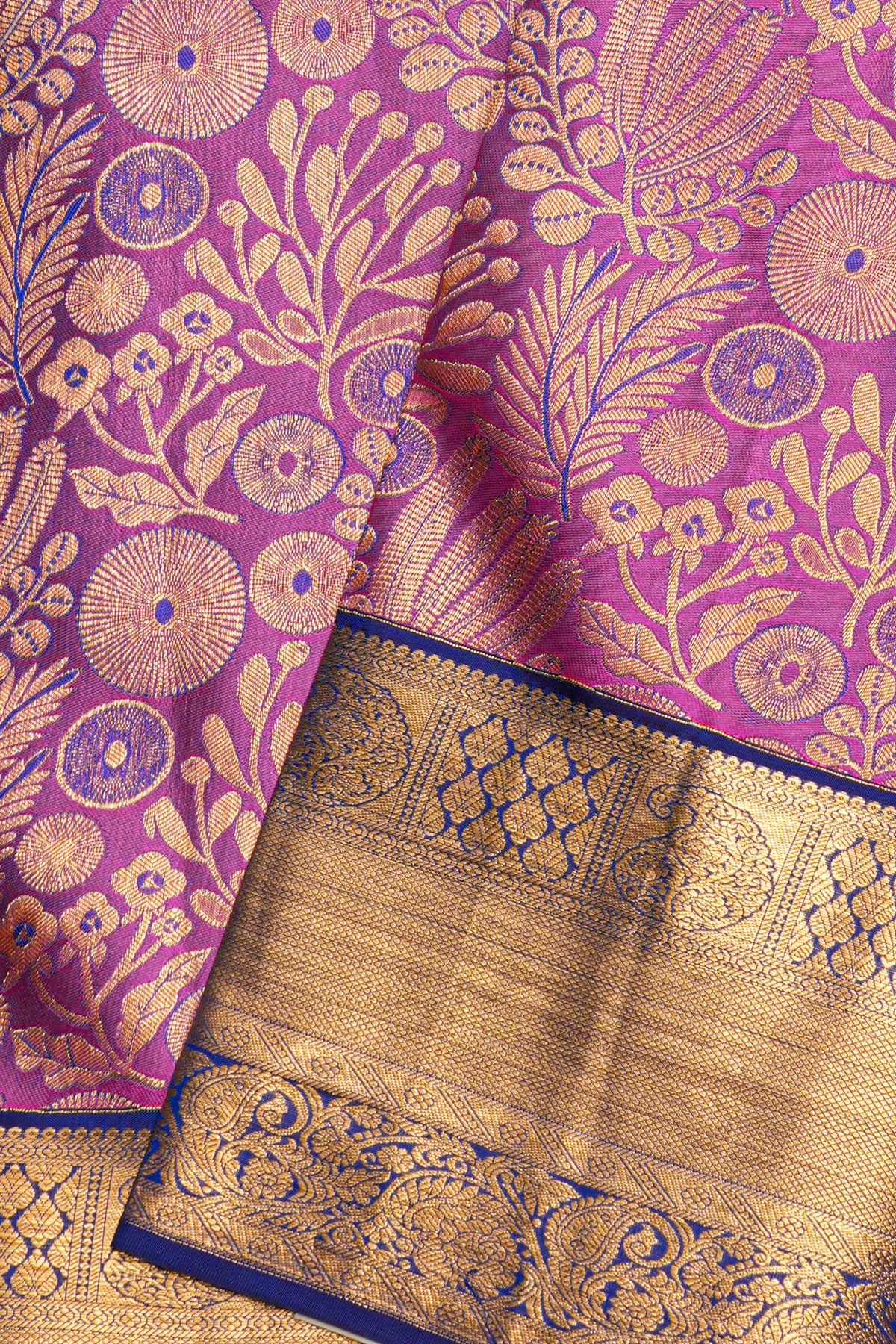 Kancheepuram Silk Purple Saree