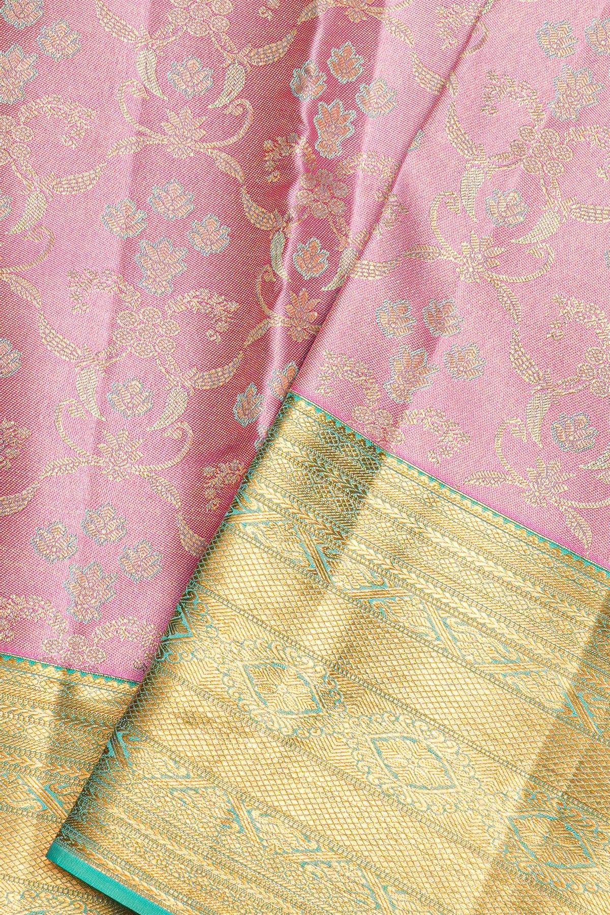 Kancheepuram Silk Pink Saree