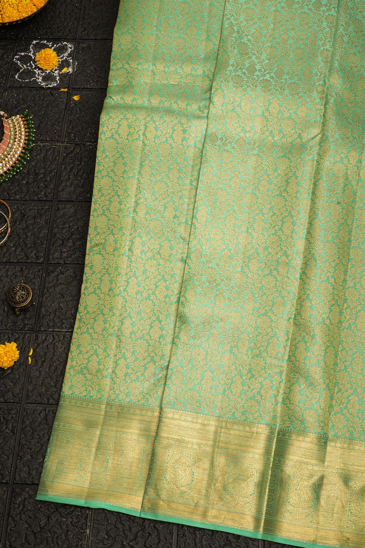 Kancheepuram Silk Sea Green Saree