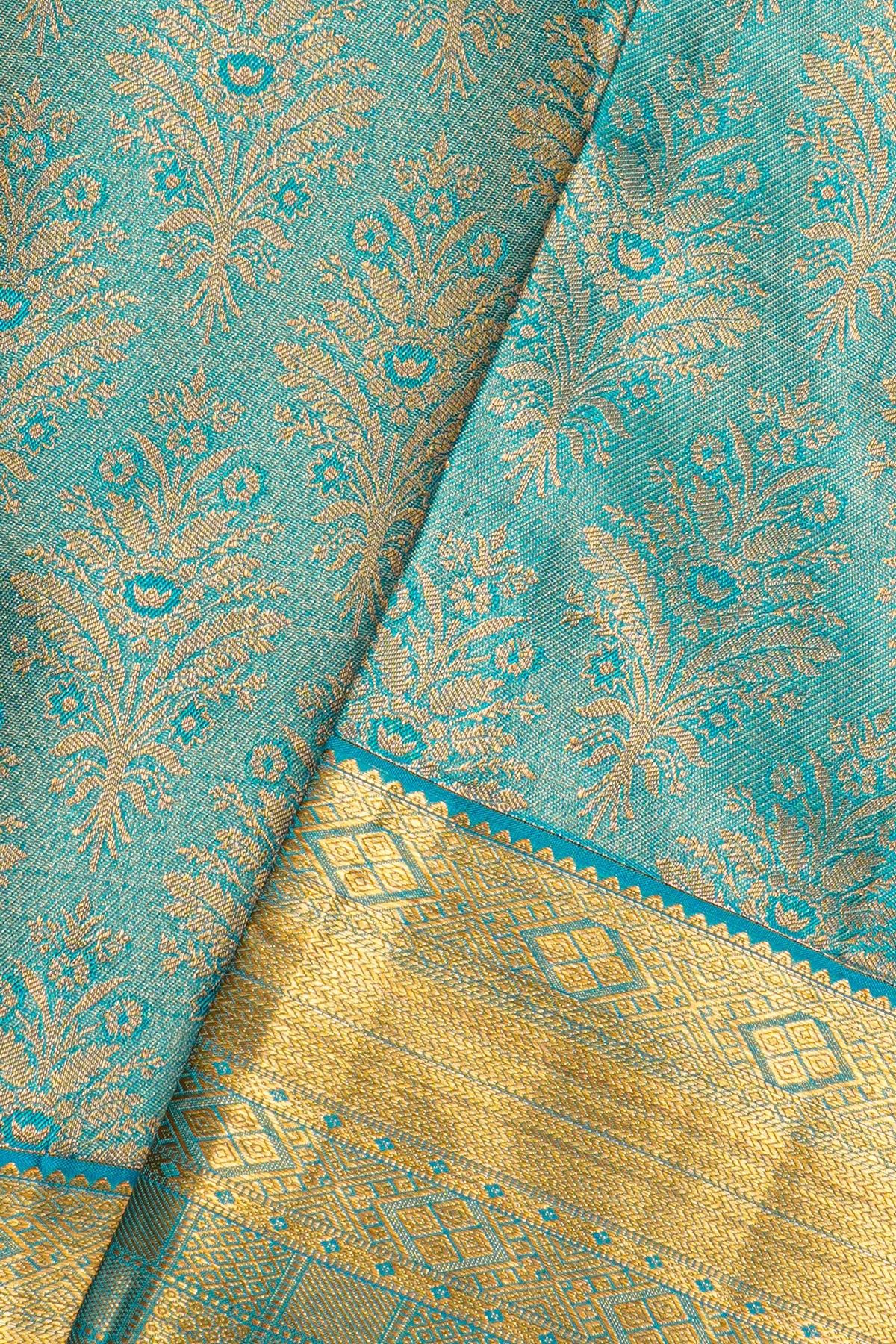 Kancheepuram Silk Sky Blue Saree