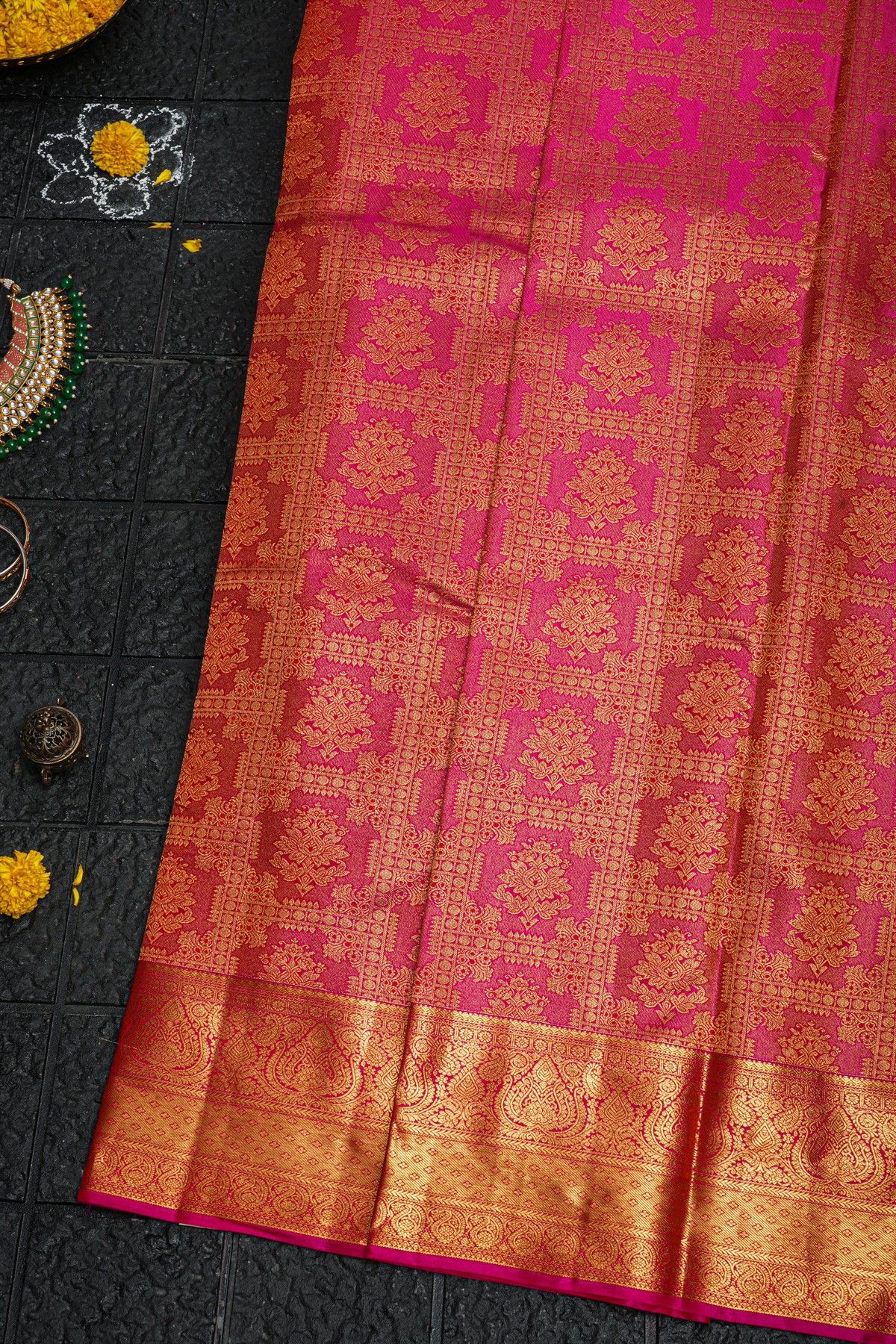 Kancheepuram Silk Pink Saree