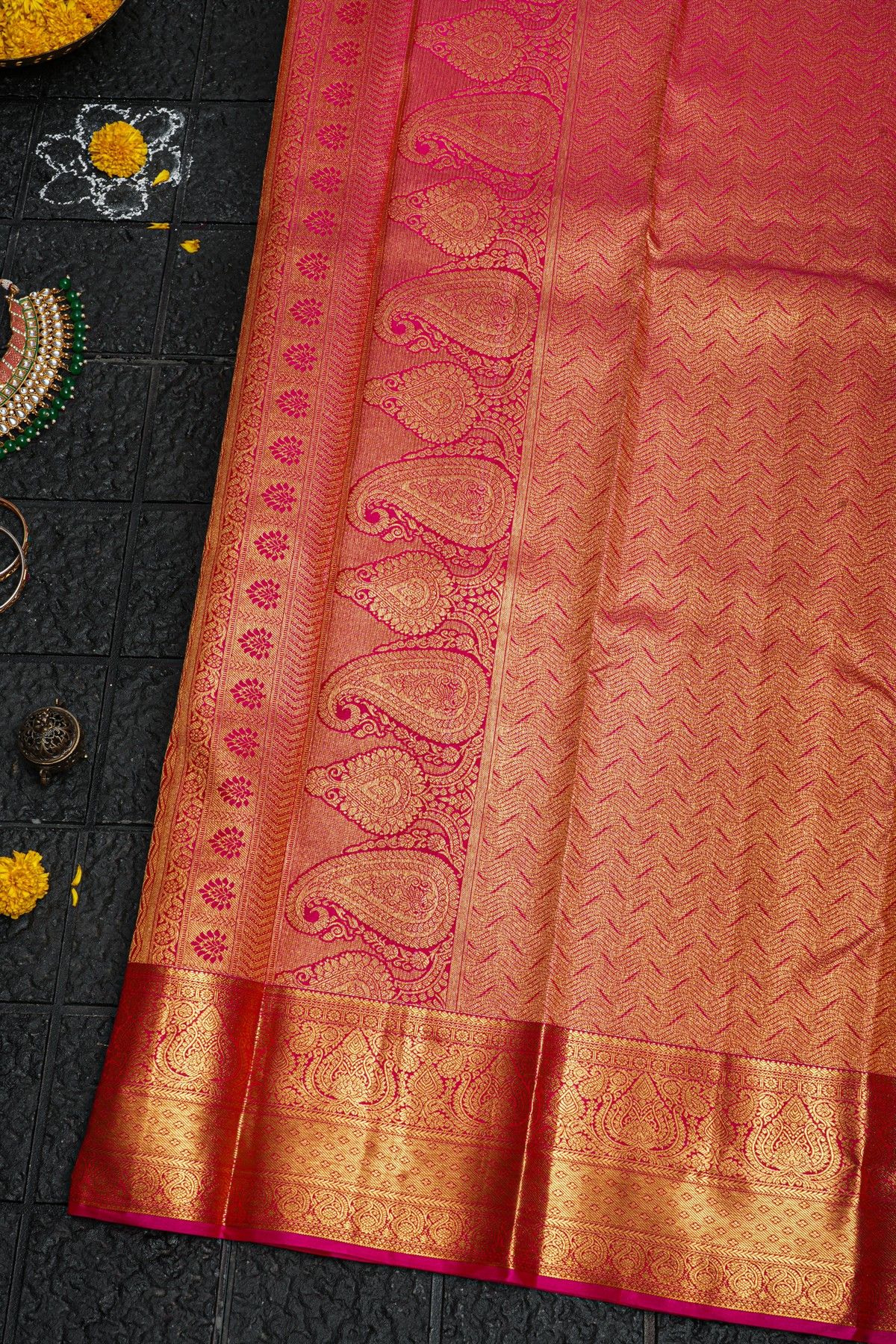 Kancheepuram Silk Pink Saree