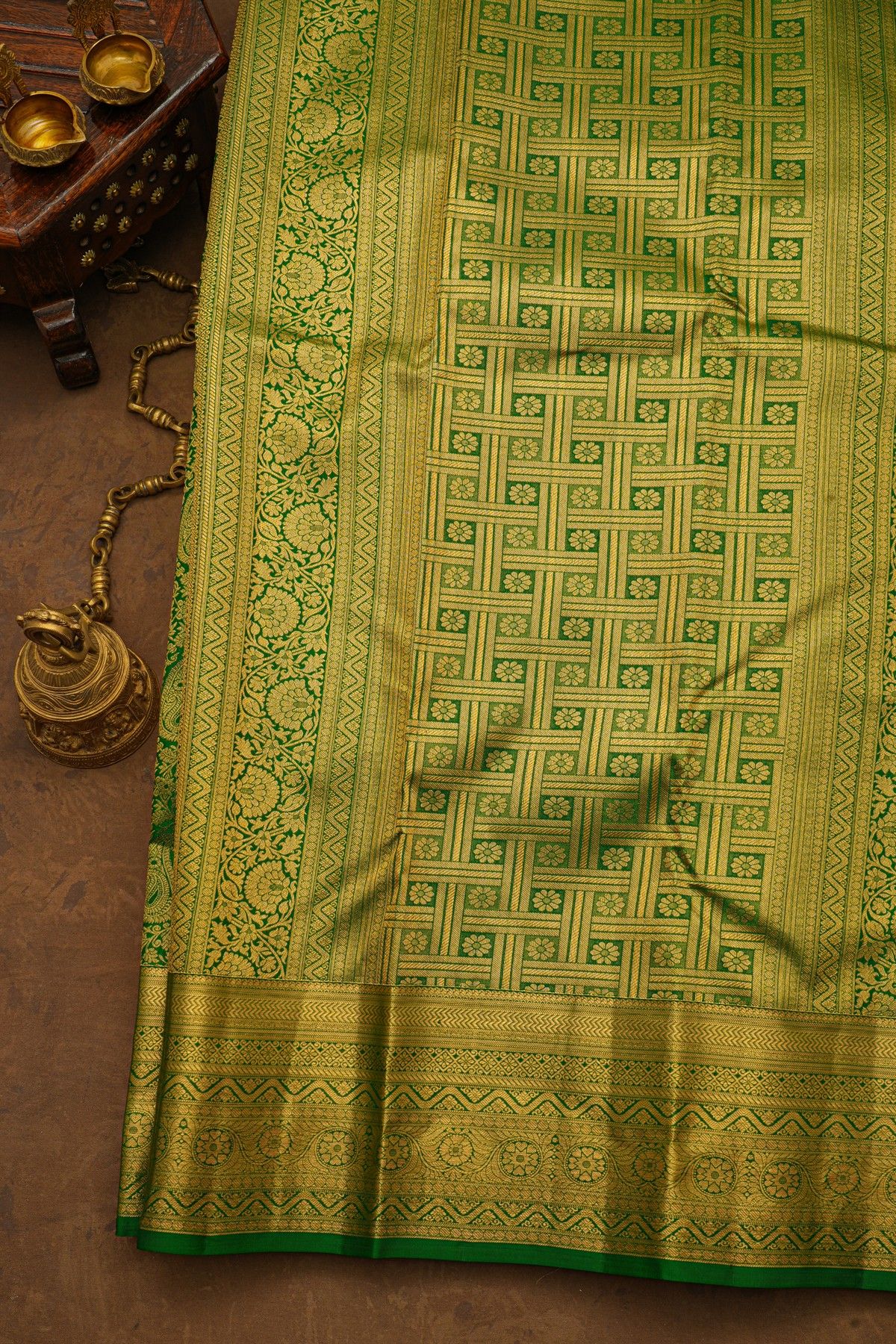 Kancheepuram Silk Green Saree