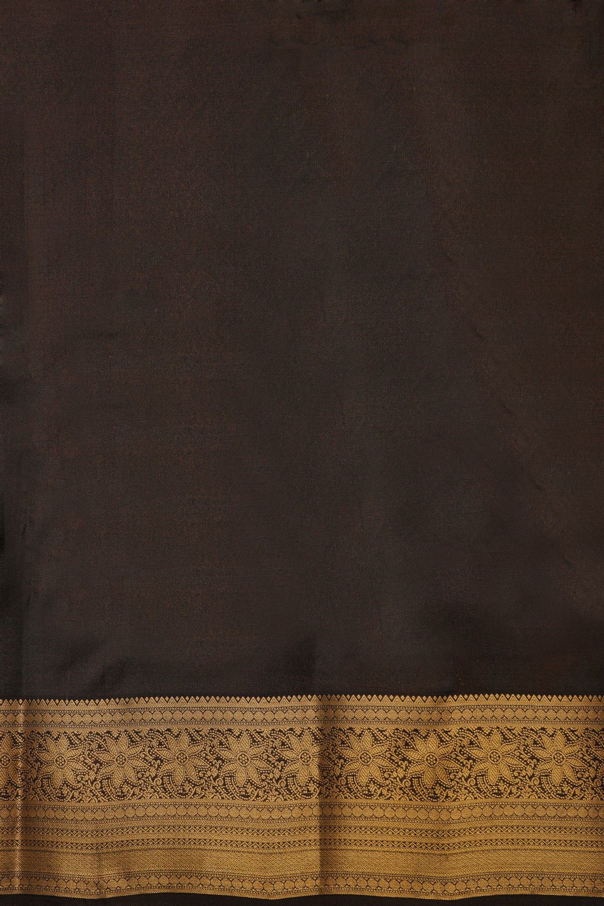 Kanchipuram Silk Rust Saree